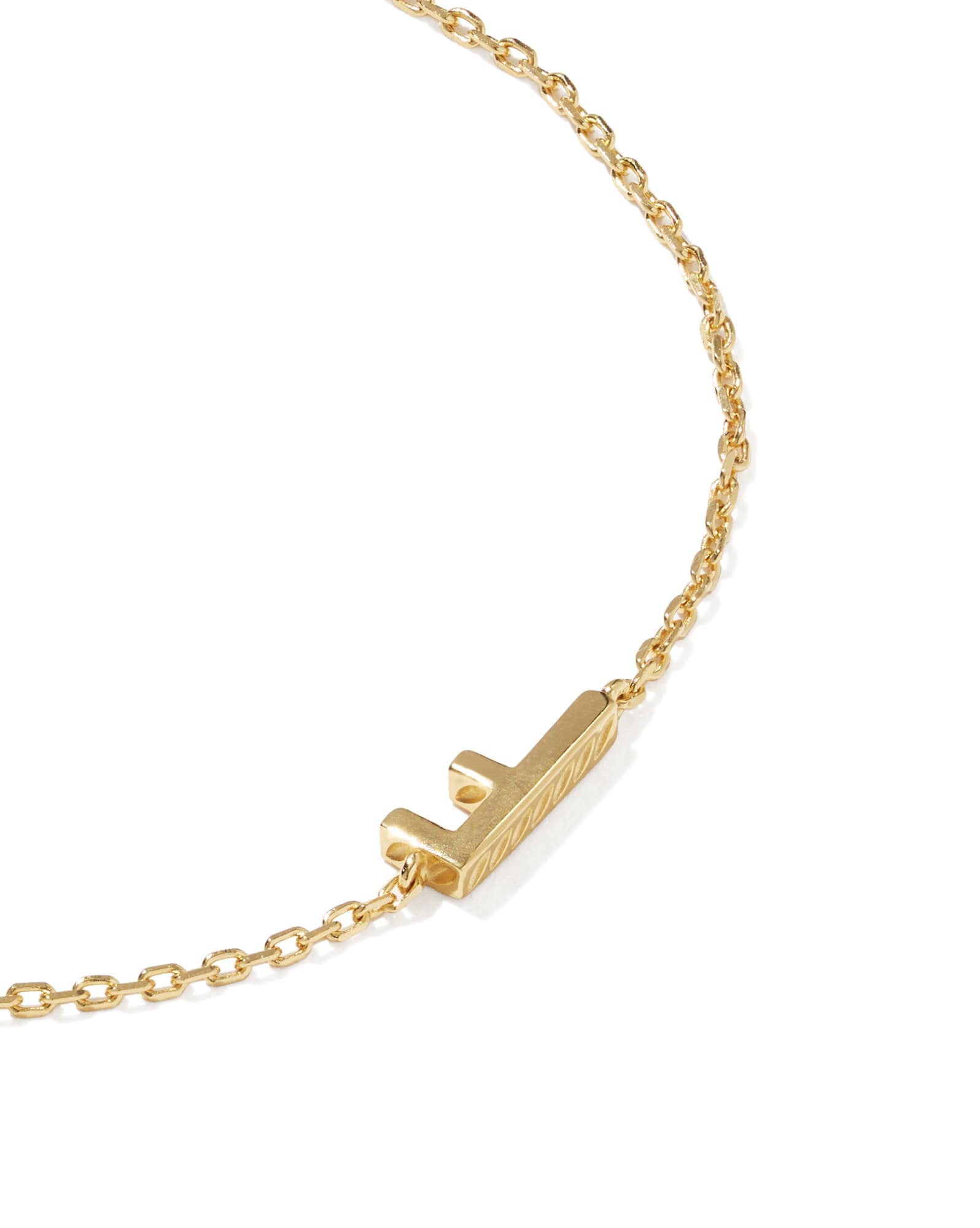 Letter F 18k Gold Vermeil Initial Bracelet