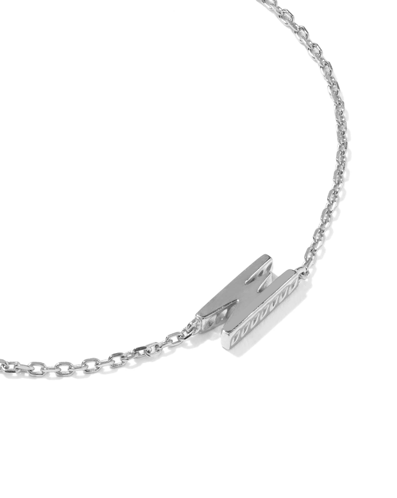 Letter M Sterling Silver Initial Bracelet