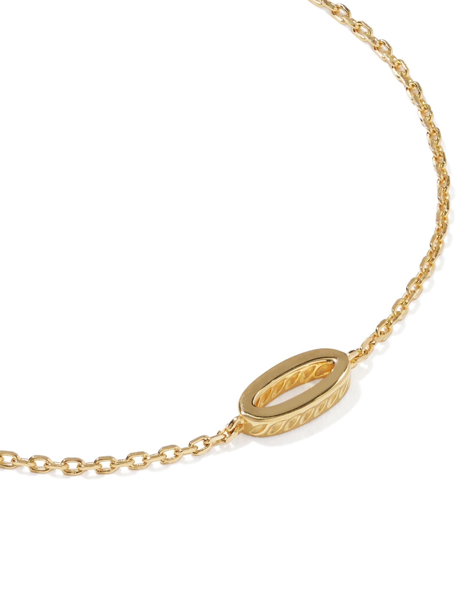 Letter O 18k Gold Vermeil Initial Bracelet