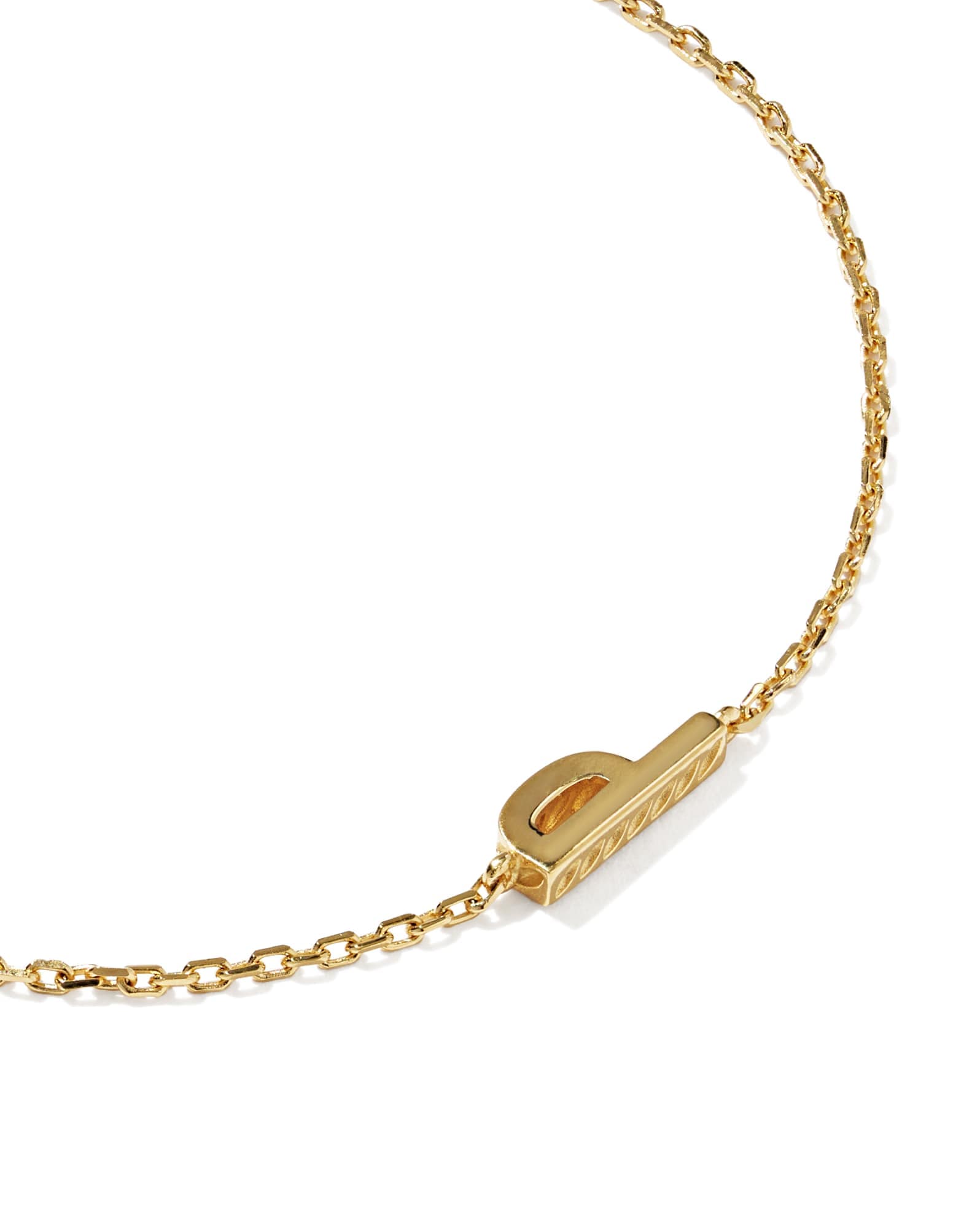 Letter P 18k Gold Vermeil Initial Bracelet