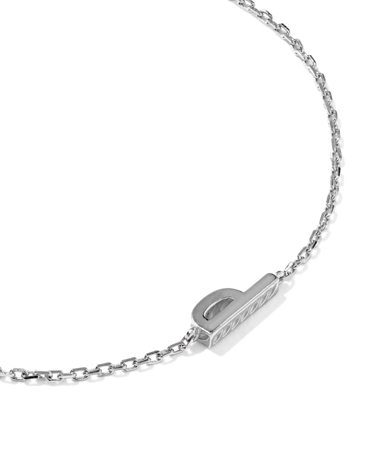 Letter P Sterling Silver Initial Bracelet