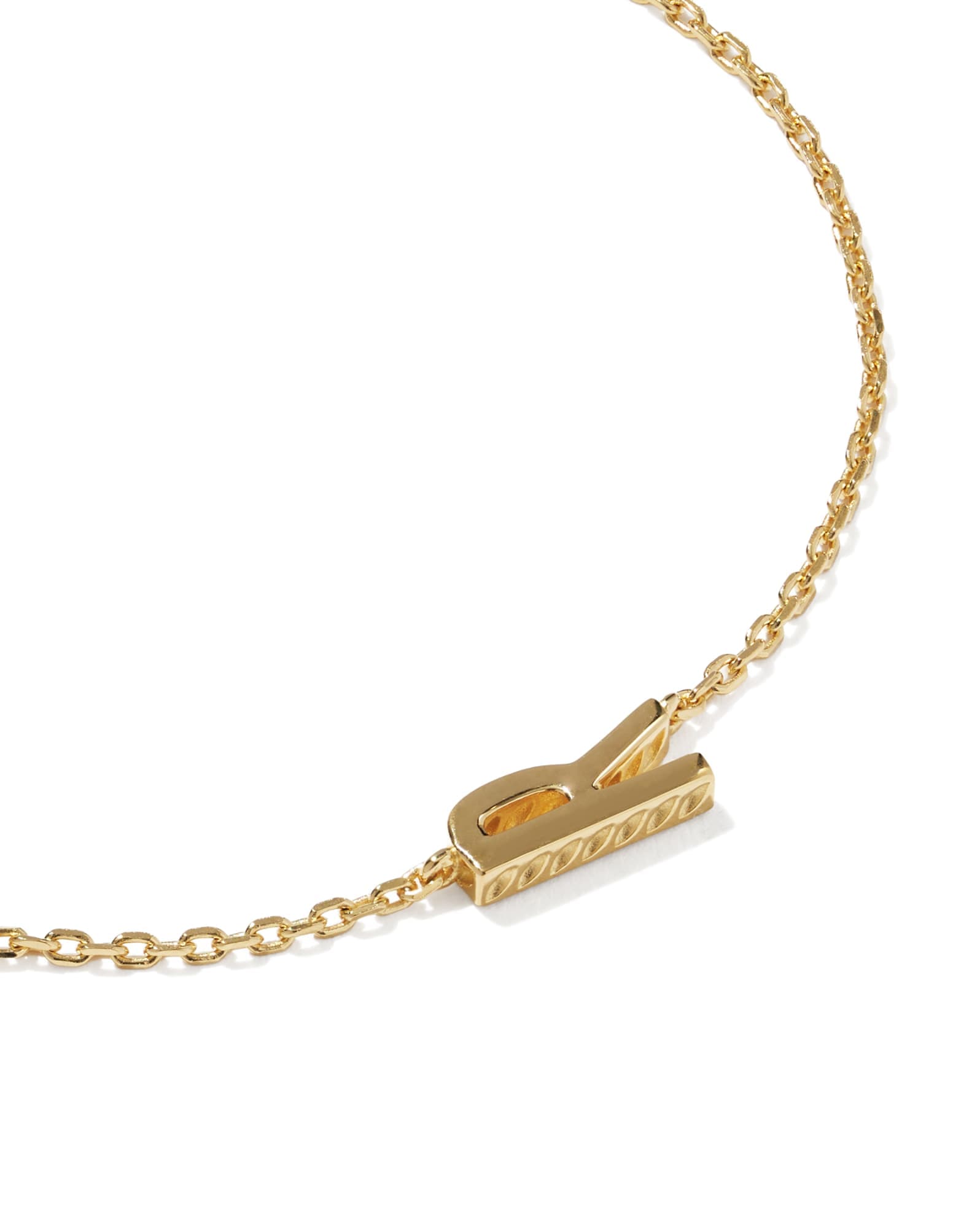 Letter R 18k Gold Vermeil Initial Bracelet