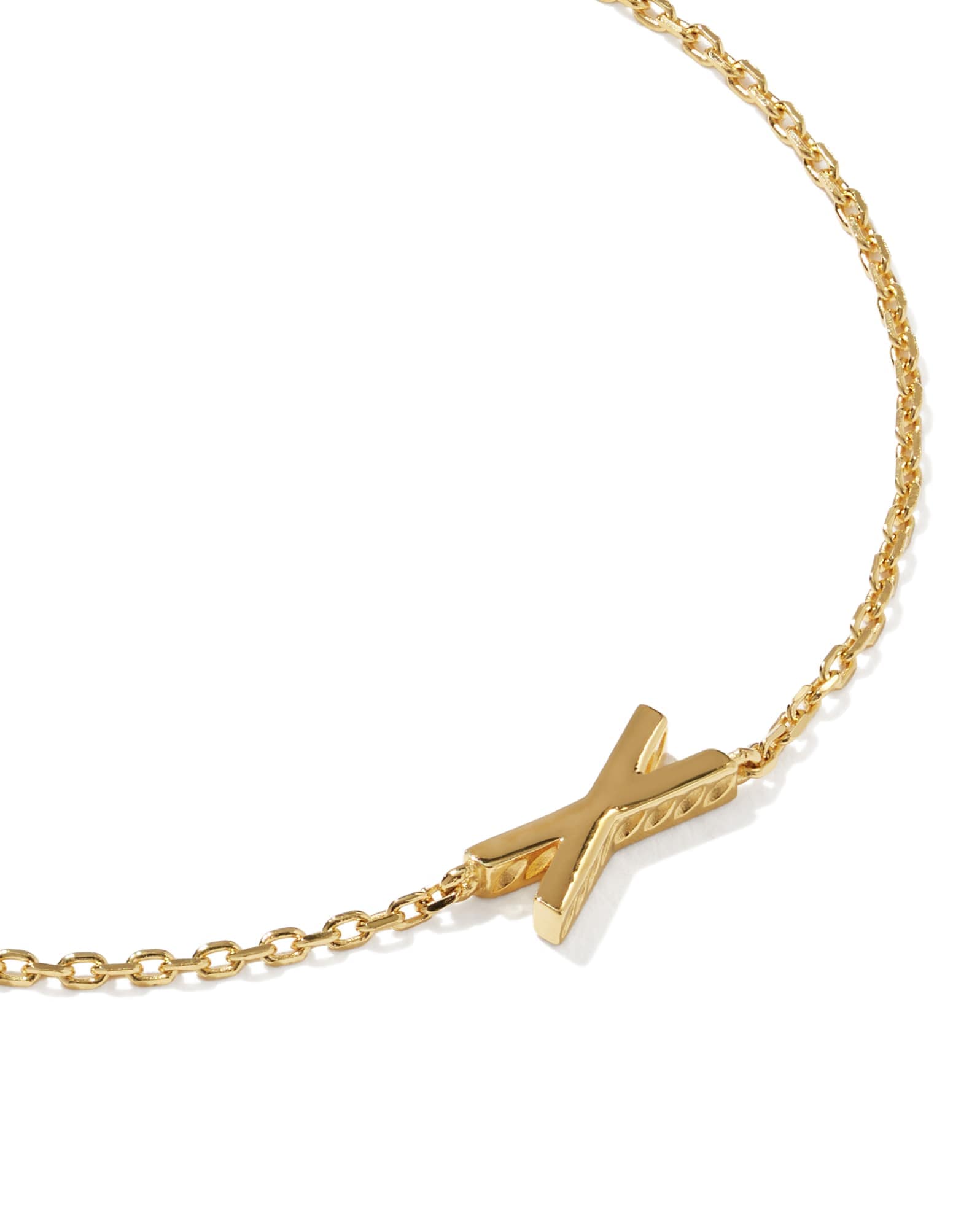Letter X 18k Gold Vermeil Initial Bracelet