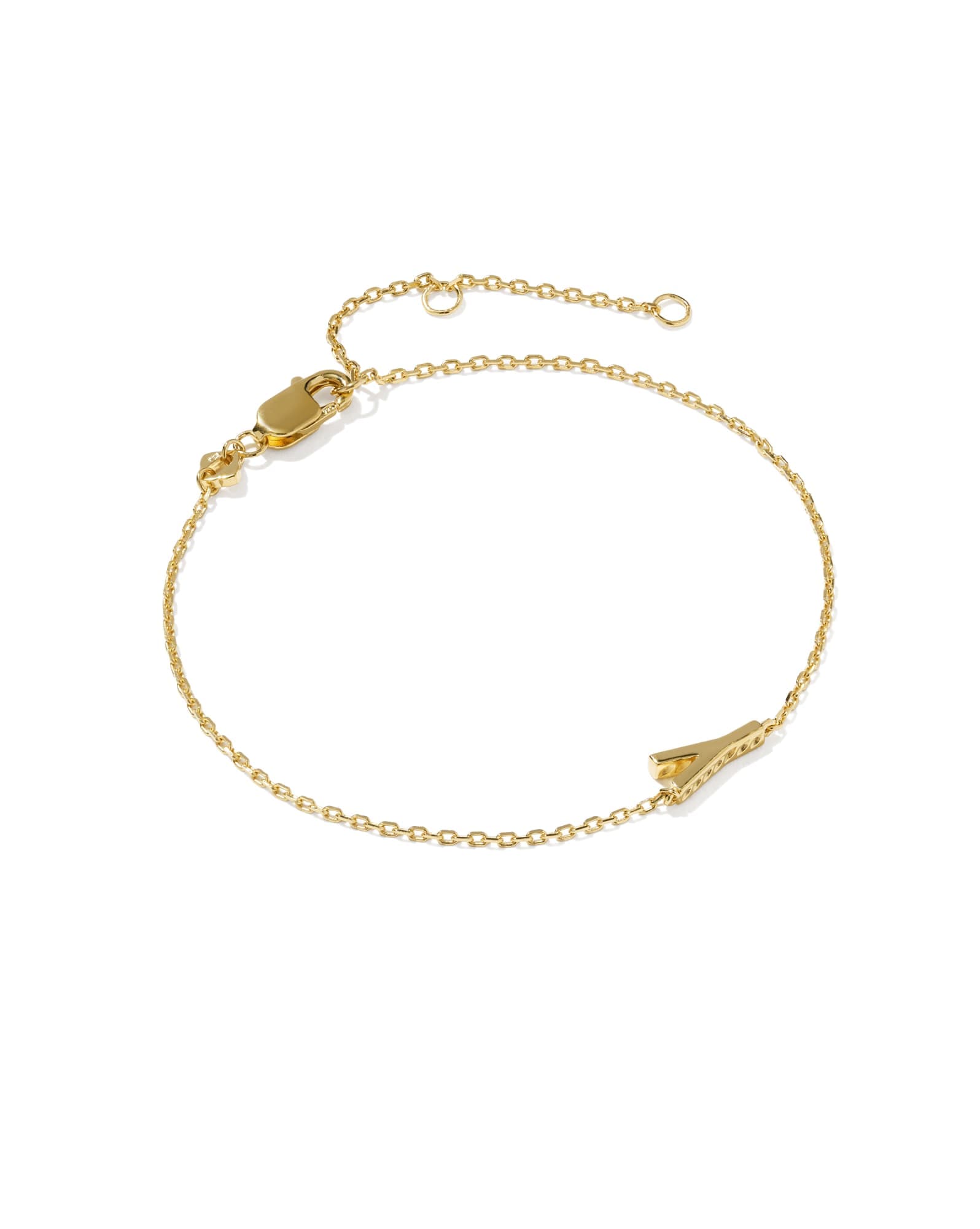 Letter Y 18k Gold Vermeil Initial Bracelet