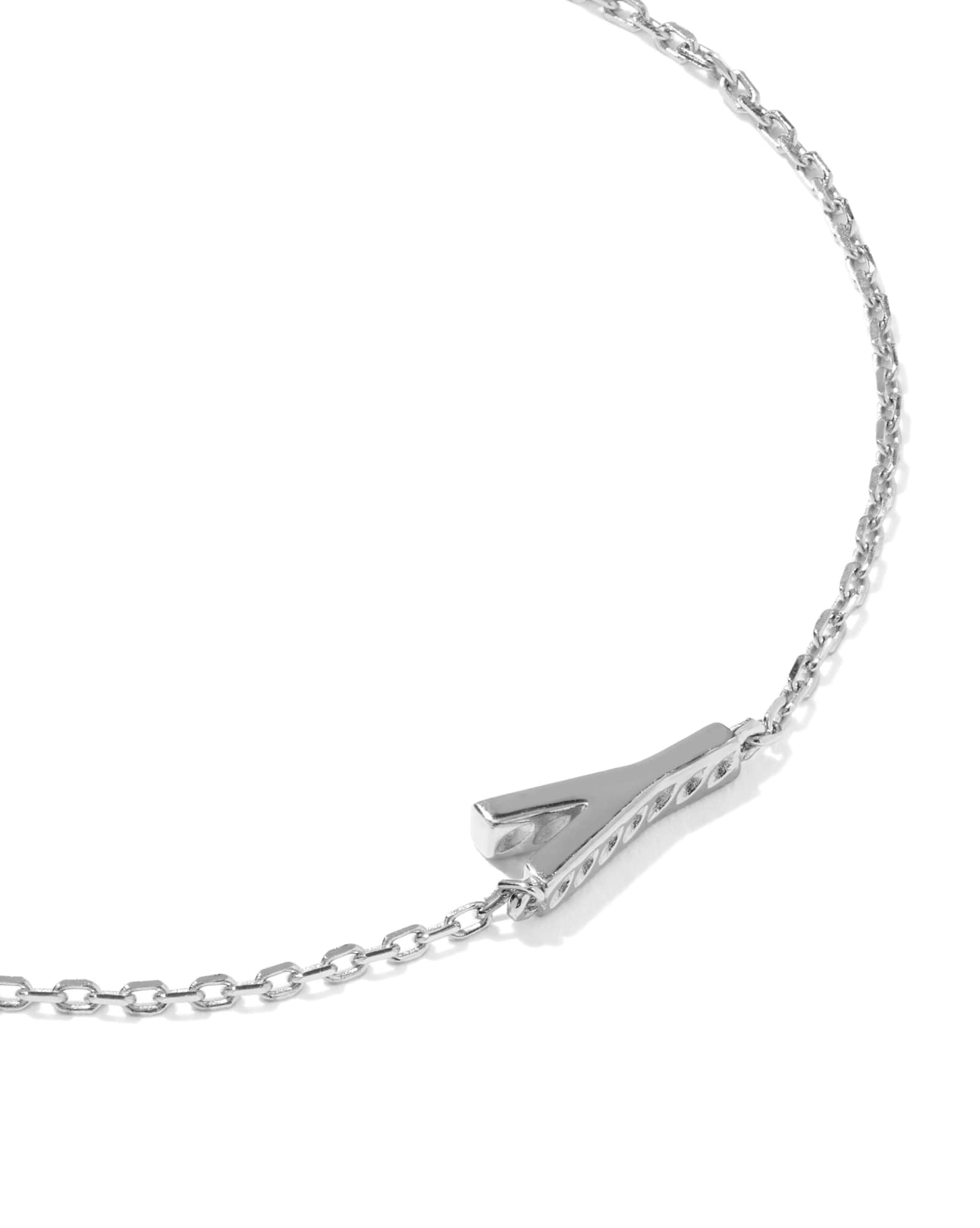 Letter Y Sterling Silver Initial Bracelet
