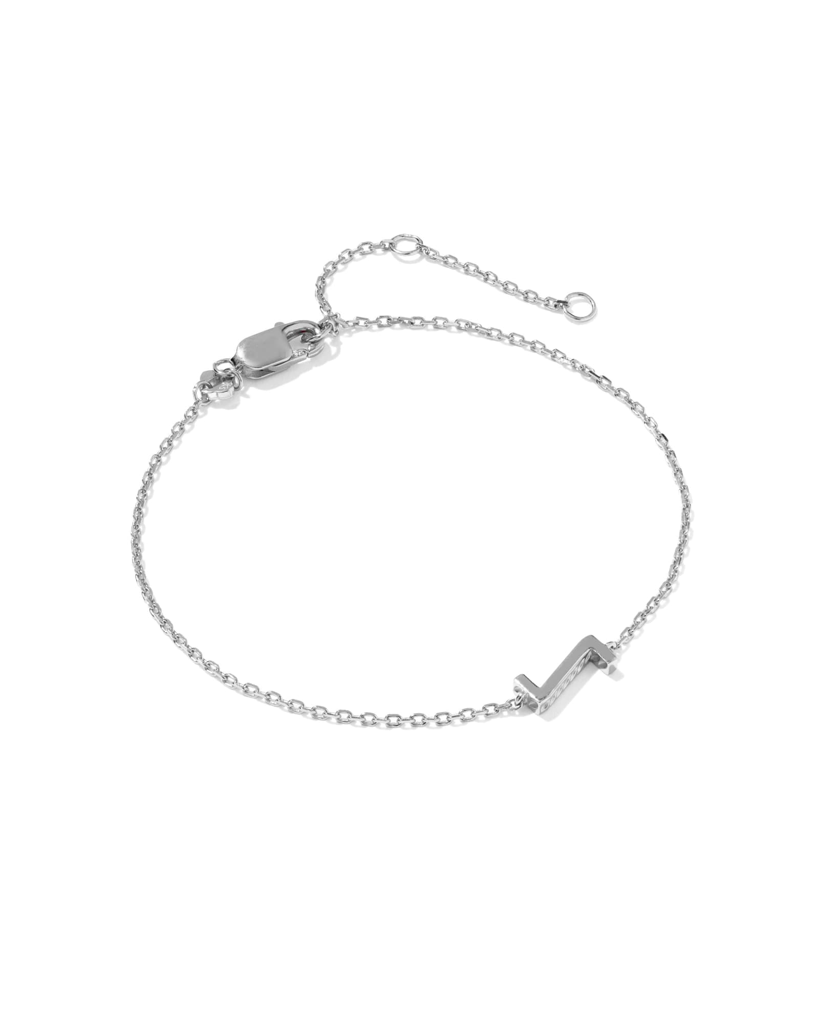 Letter Z Sterling Silver Initial Bracelet