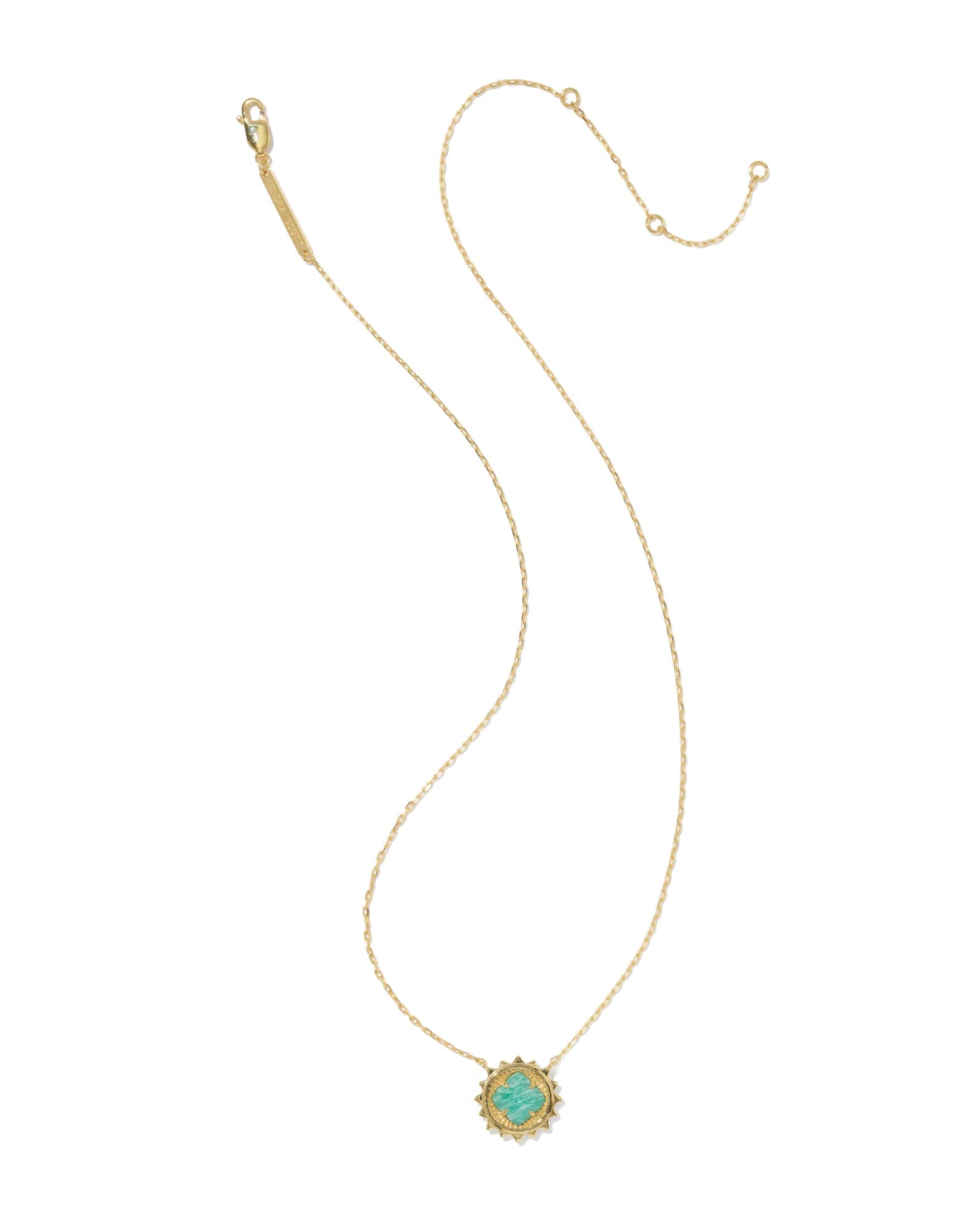 Dira Sun 18k Gold Vermeil Stone Short Pendant Necklace