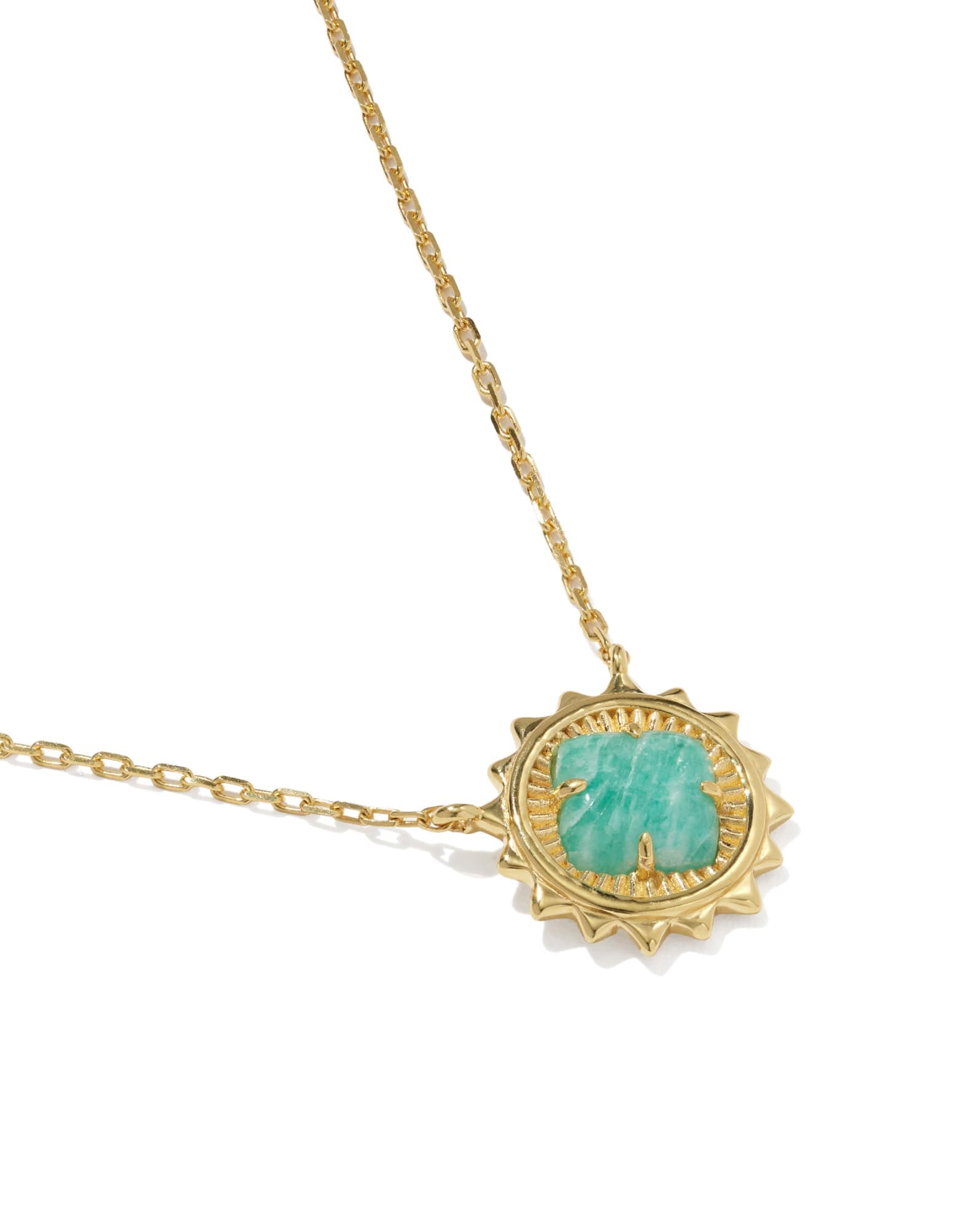 Dira Sun 18k Gold Vermeil Stone Short Pendant Necklace