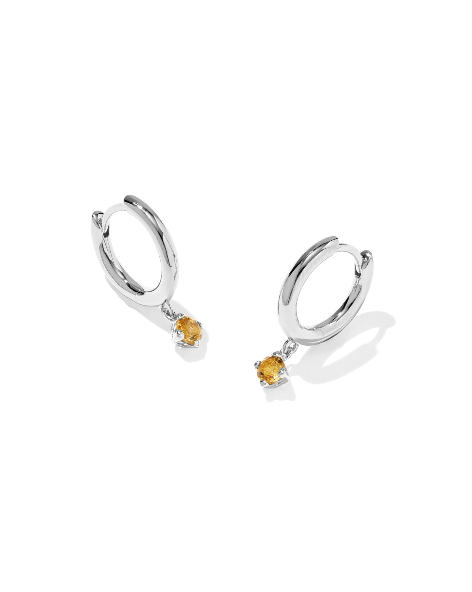 Maisie Sterling Silver November Huggie Earrings