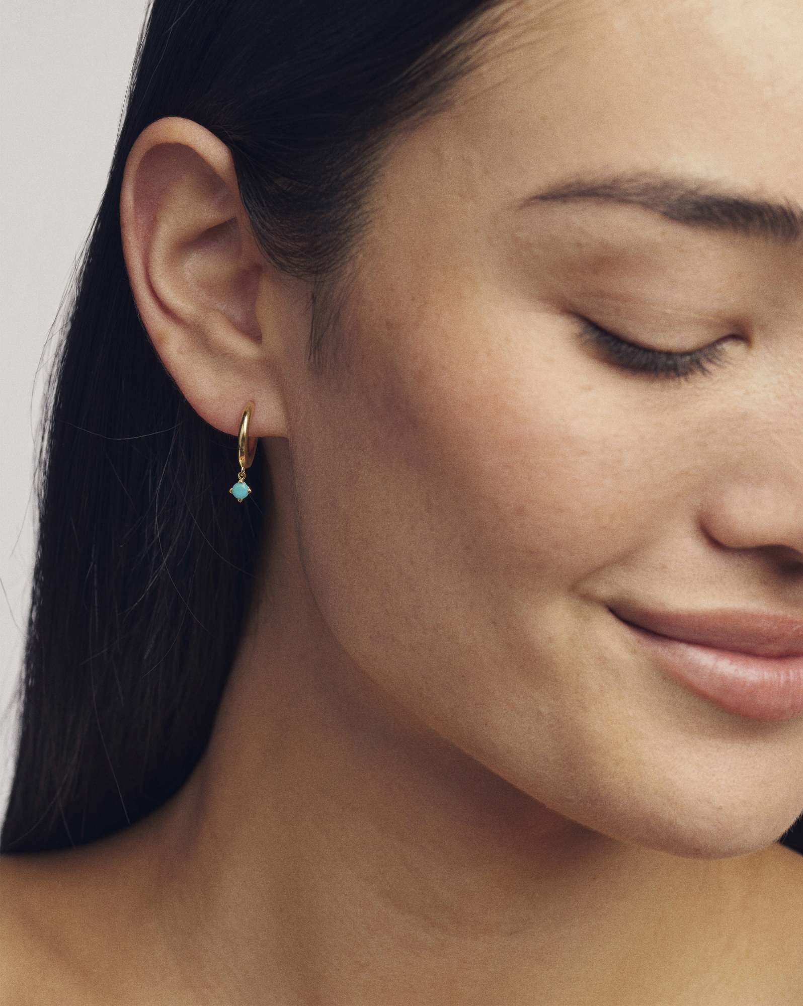Maisie 18k Gold Vermeil December Huggie Earrings