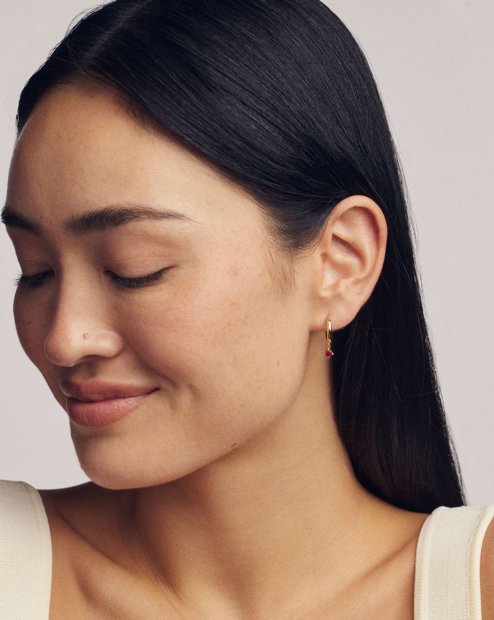 Maisie 18k Gold Vermeil July Huggie Earrings