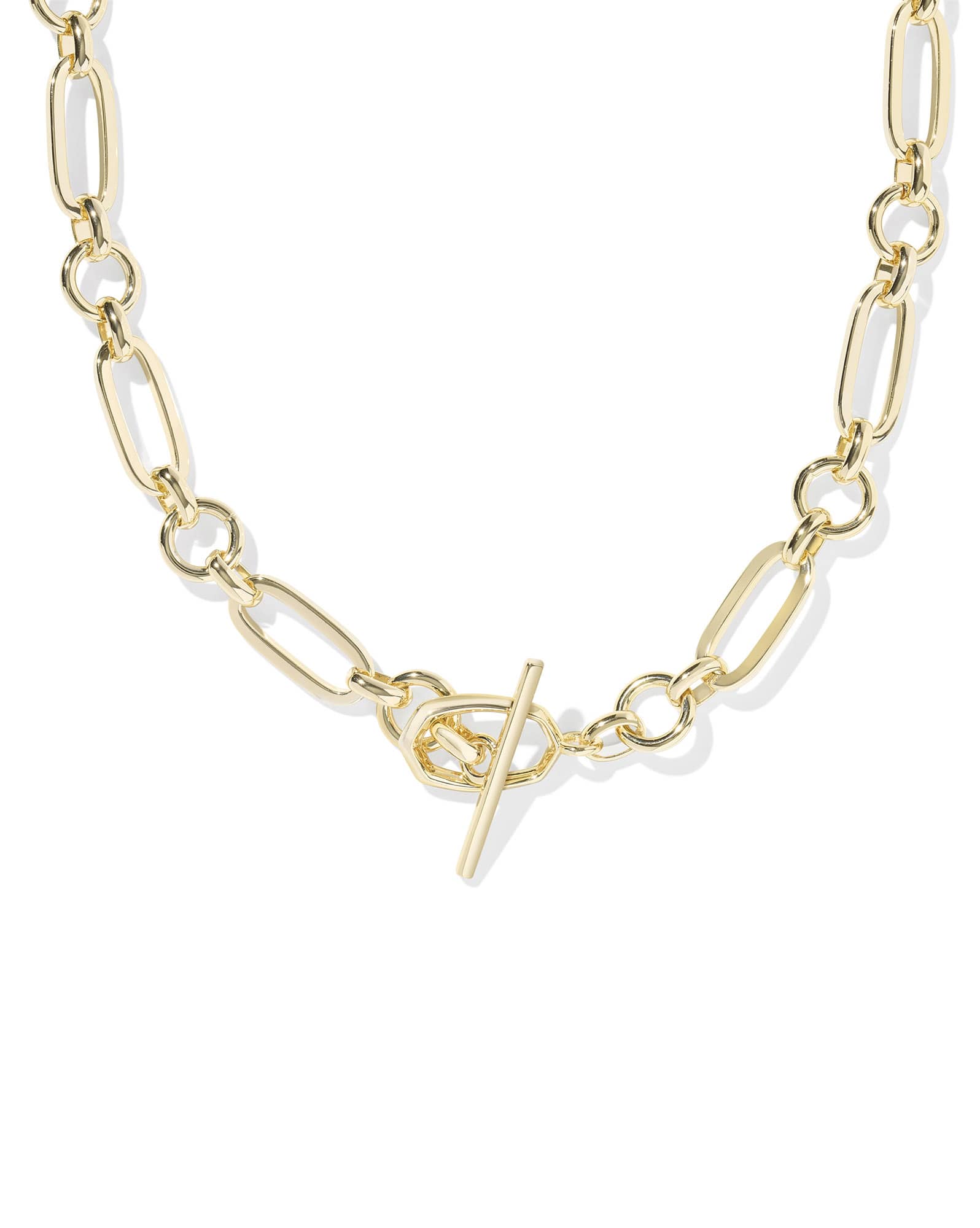 Sylvia Gold Metal Link and Chain Necklace