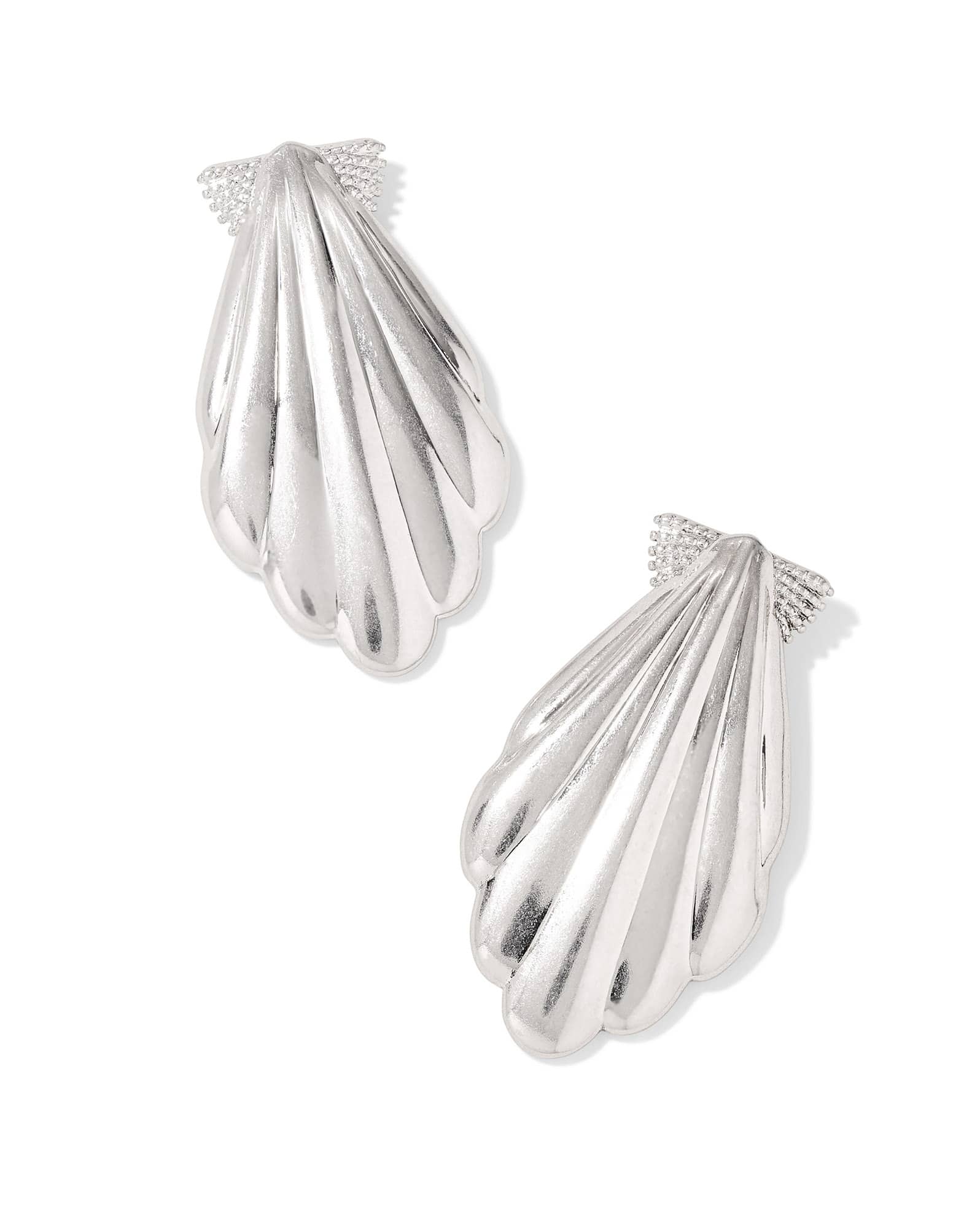 Alexa Vintage Silver Metal Statement Earrings
