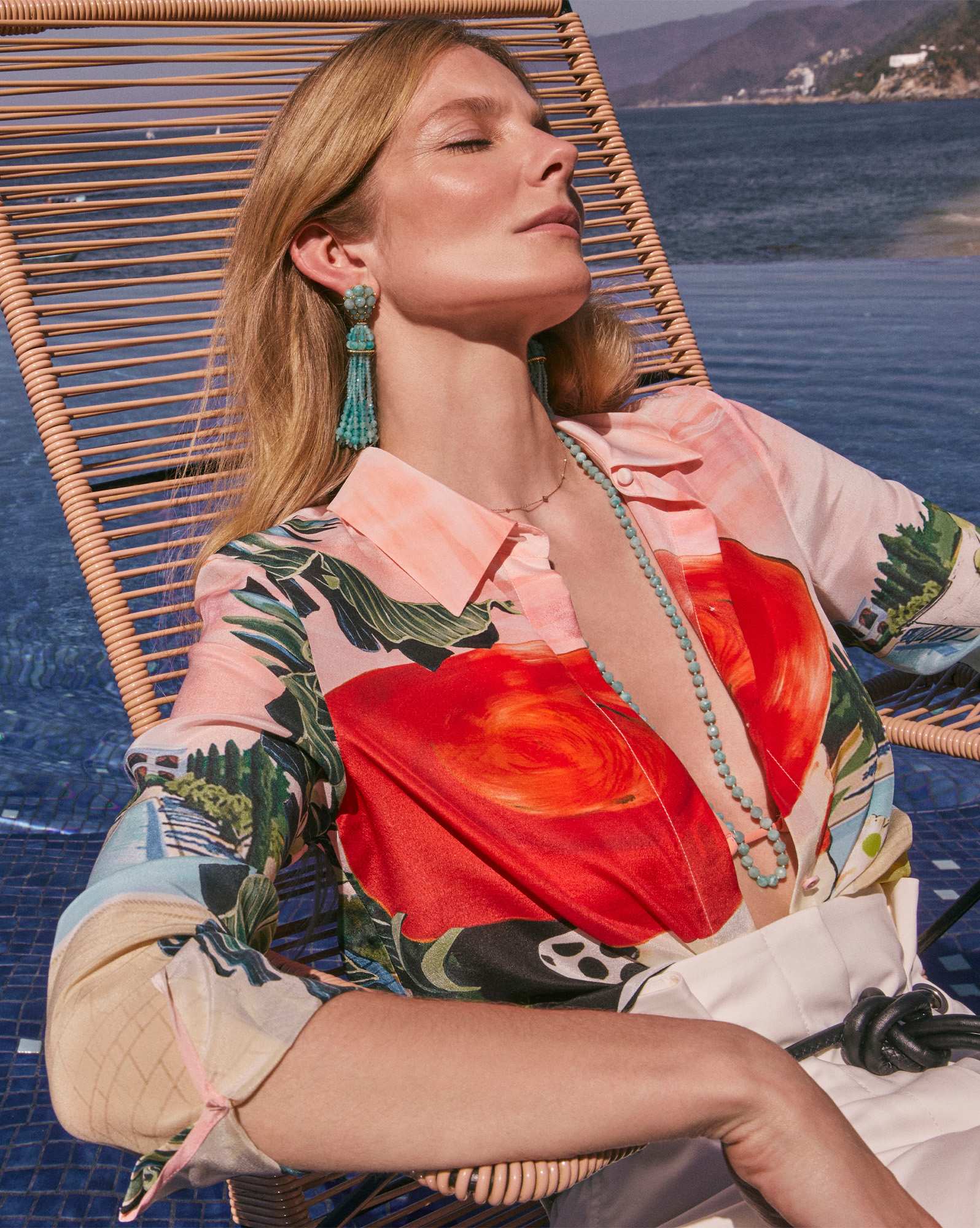 Sylvia Gold Large Long Pendant Necklace