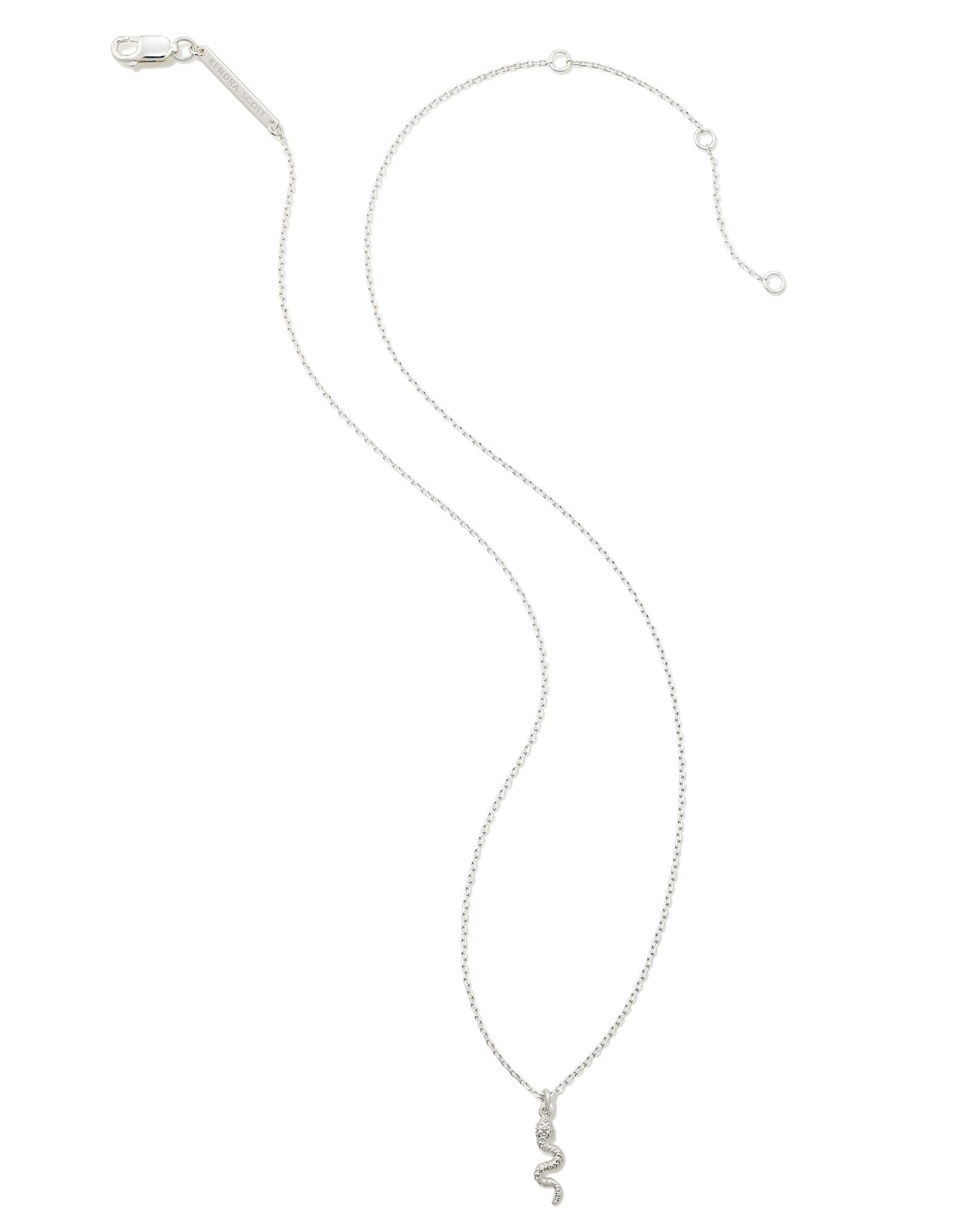 Mini Snake Pendant Necklace in Sterling Silver