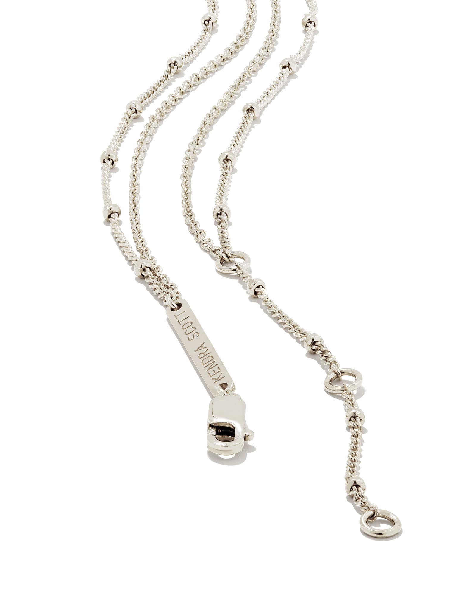 Elisa Charm Multi Strand Necklace in Sterling Silver