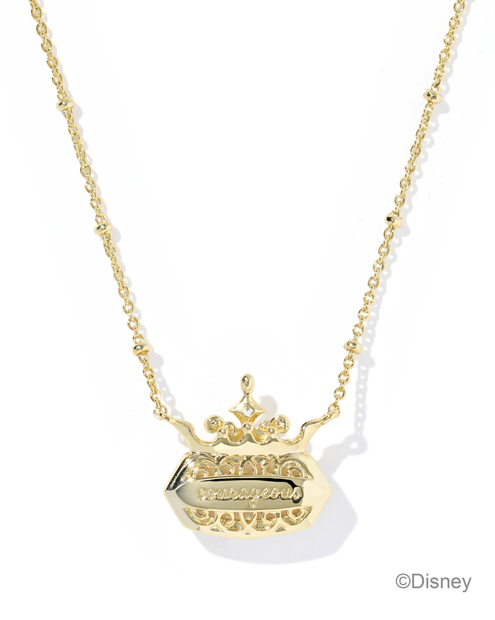 Disney | Kendra Scott Elisa Princess Gold Short Pendant Necklace