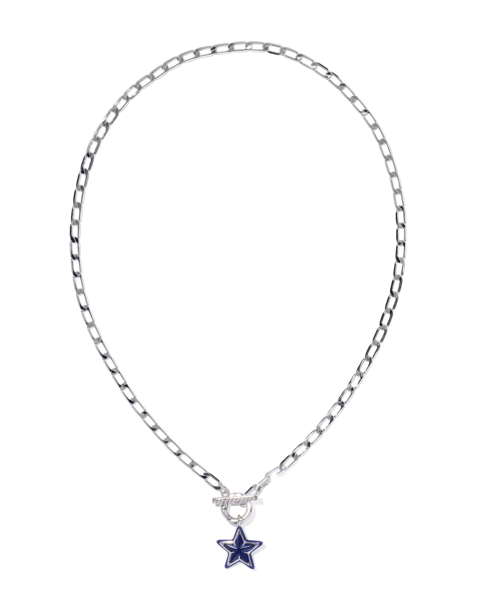 Cassidy Silver Enamel Link and Chain Necklace