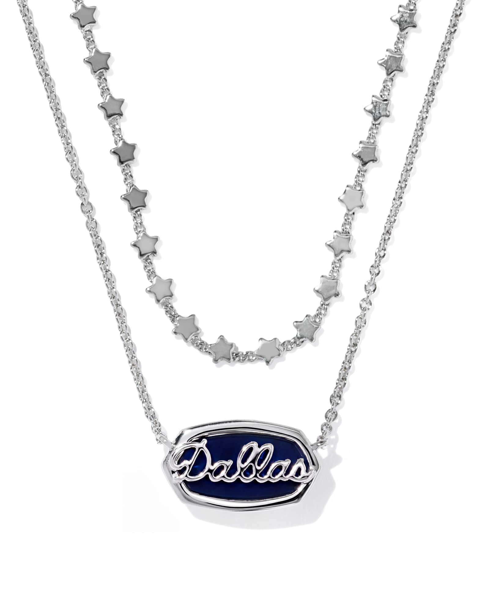 Elisa Silver Dallas Multi Strand Necklace