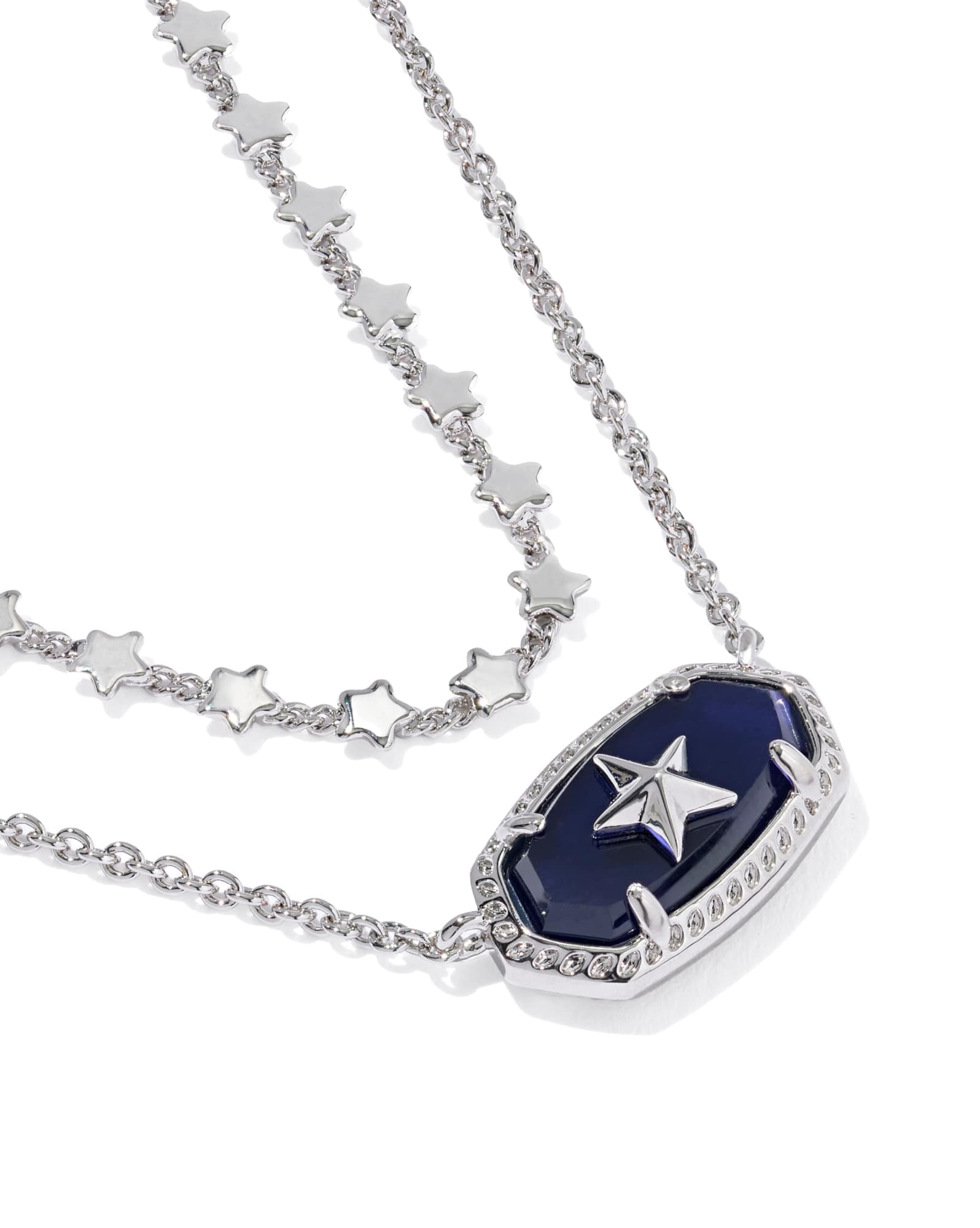 Elisa Silver Dallas Multi Strand Necklace