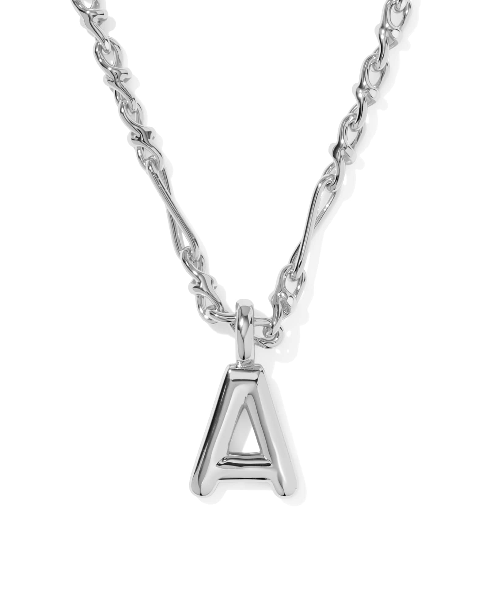 Bubble Letter Short Pendant Necklace