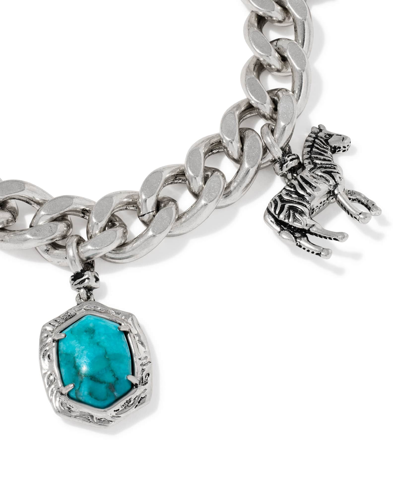 Raina Vintage Silver Charm Bracelet