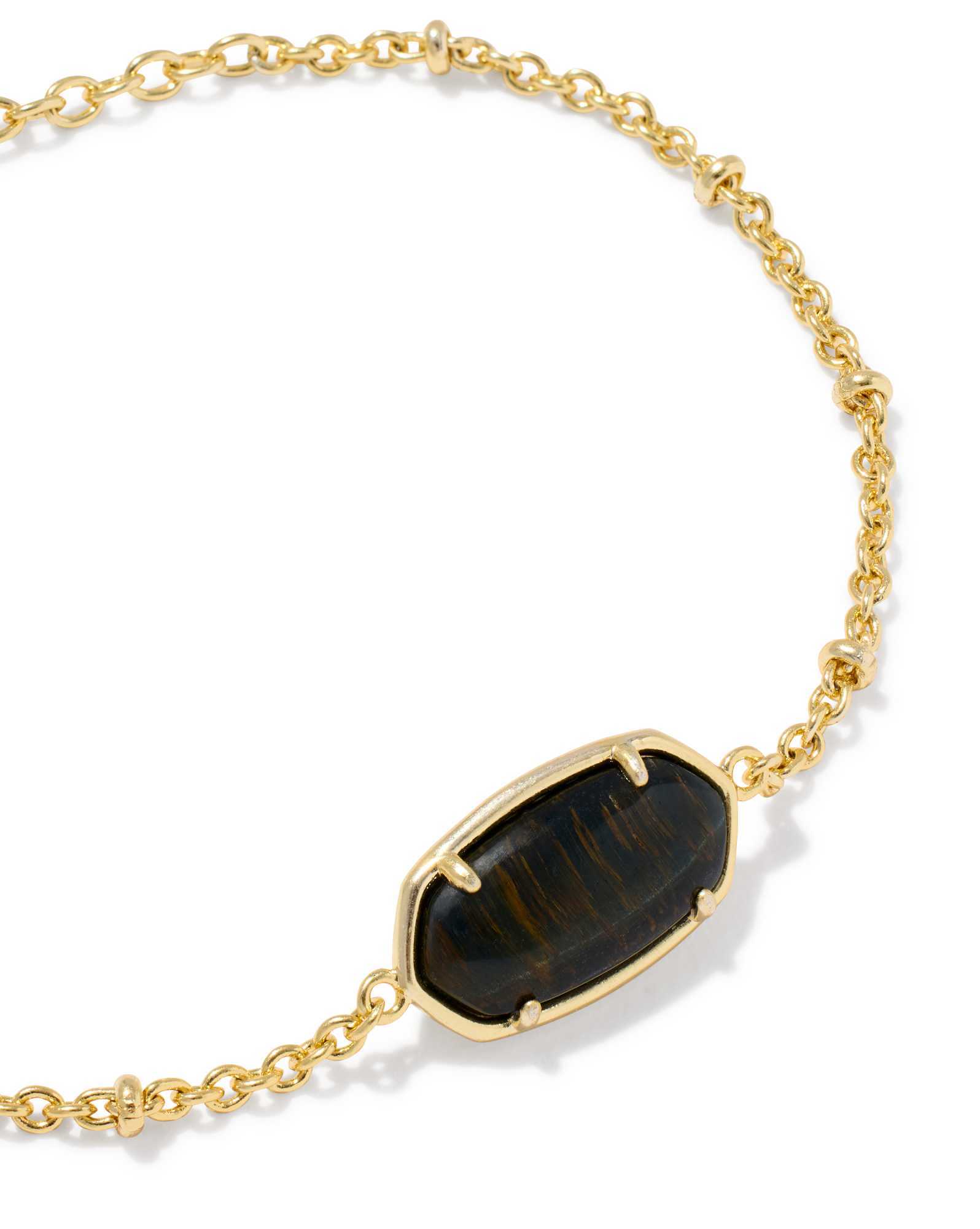 Tiger Striped Elaina Gold Delicate Chain Bracelet
