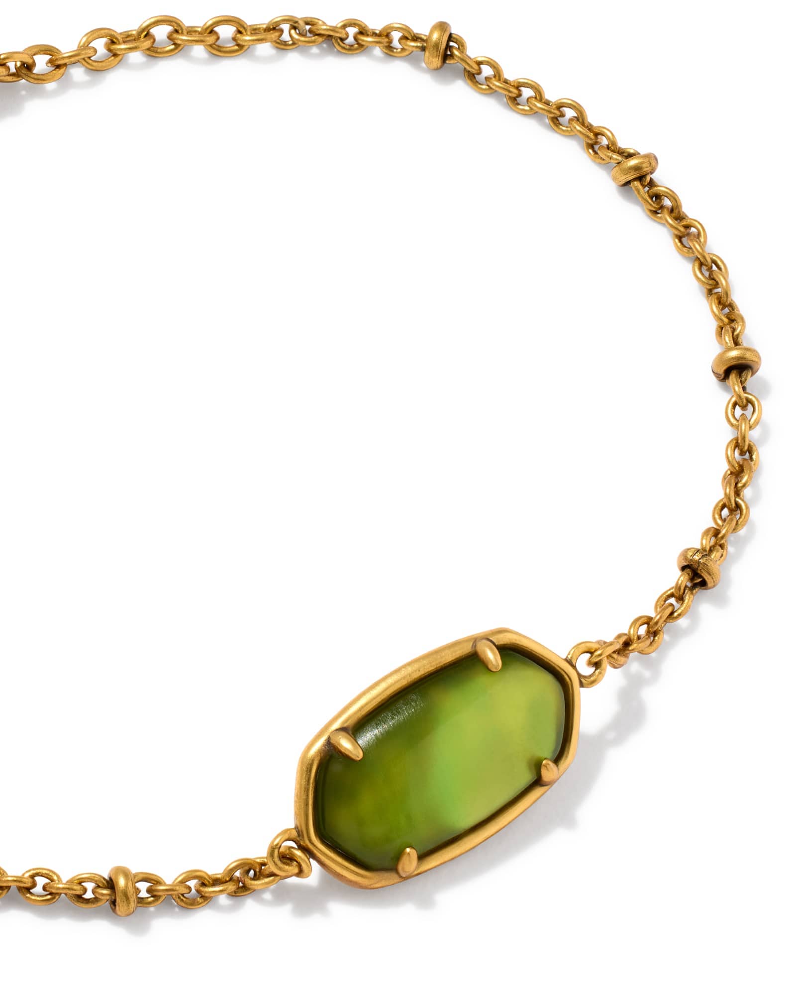 Tiger Striped Elaina Vintage Gold Delicate Chain Bracelet