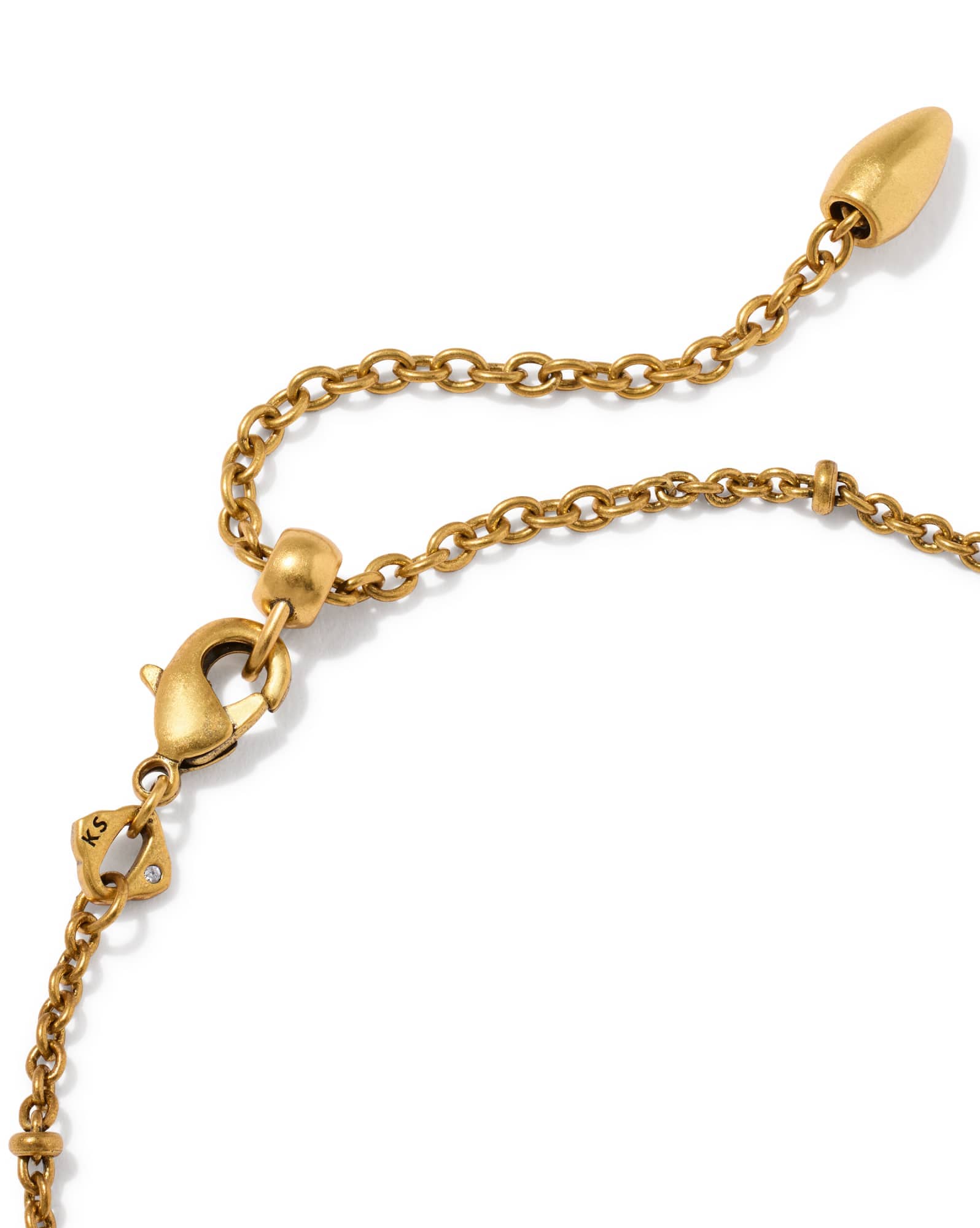 Tiger Striped Elaina Vintage Gold Delicate Chain Bracelet