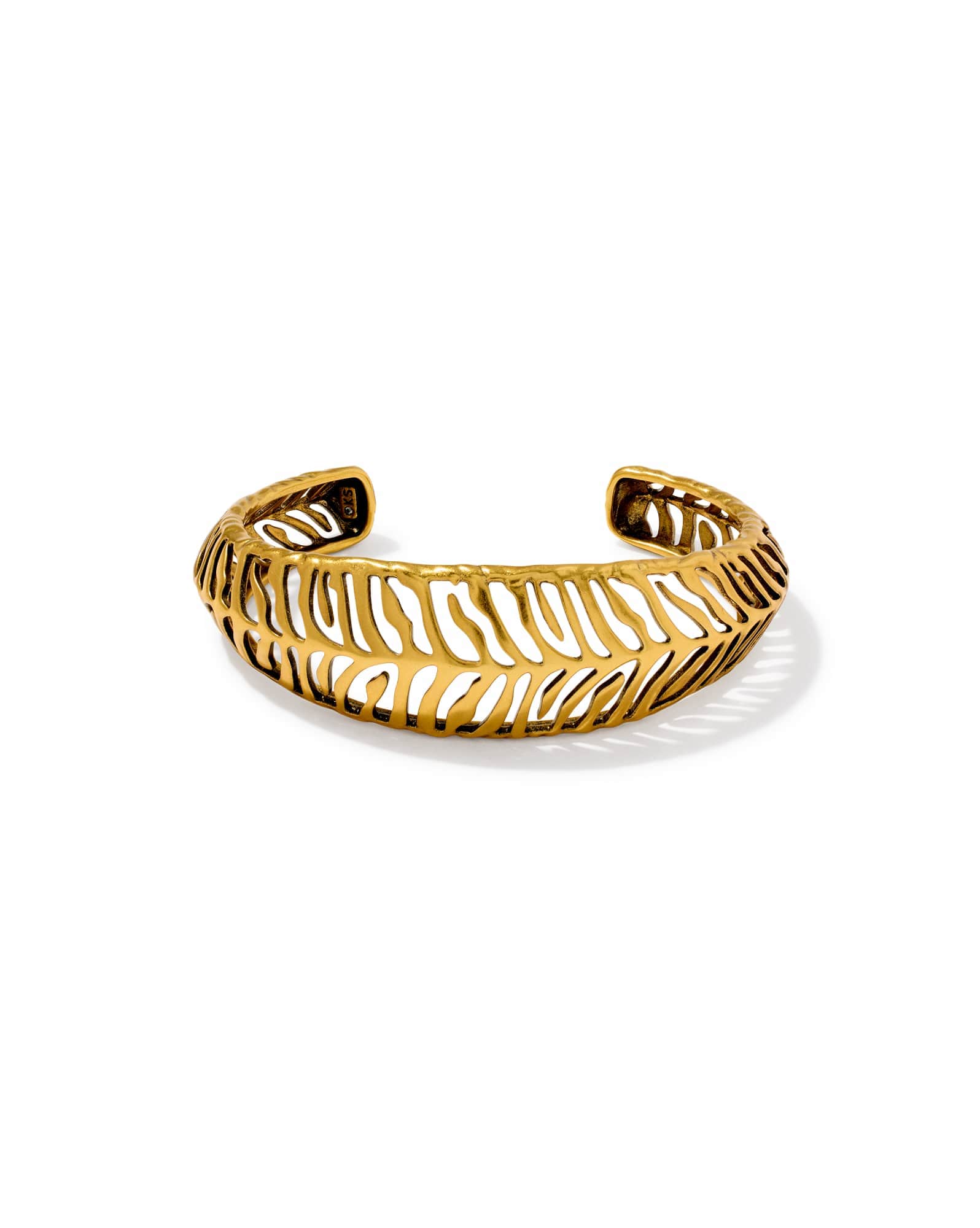 Tiger Striped Mikki Vintage Gold Cuff Bracelet