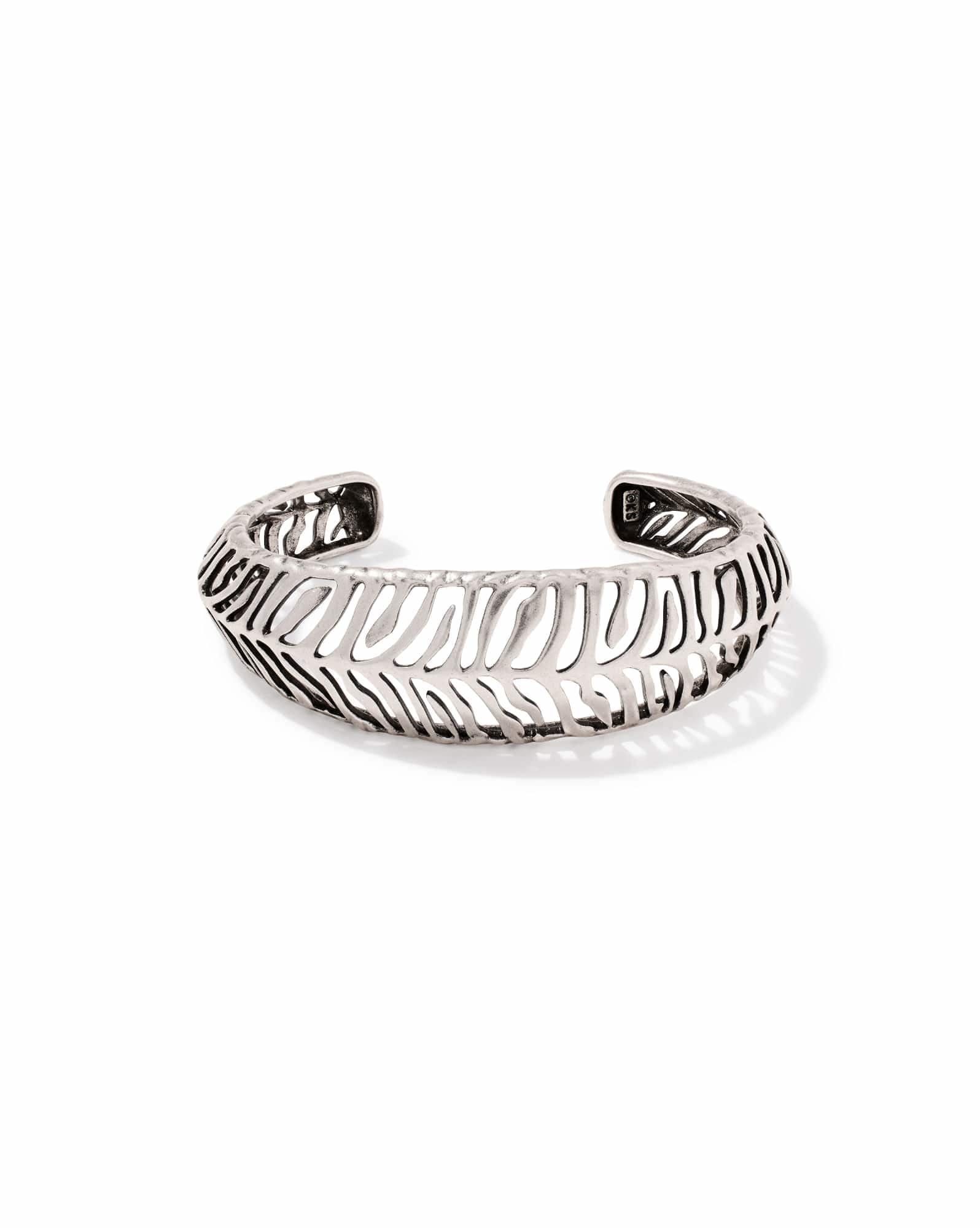 Tiger Striped Mikki Vintage Silver Cuff Bracelet