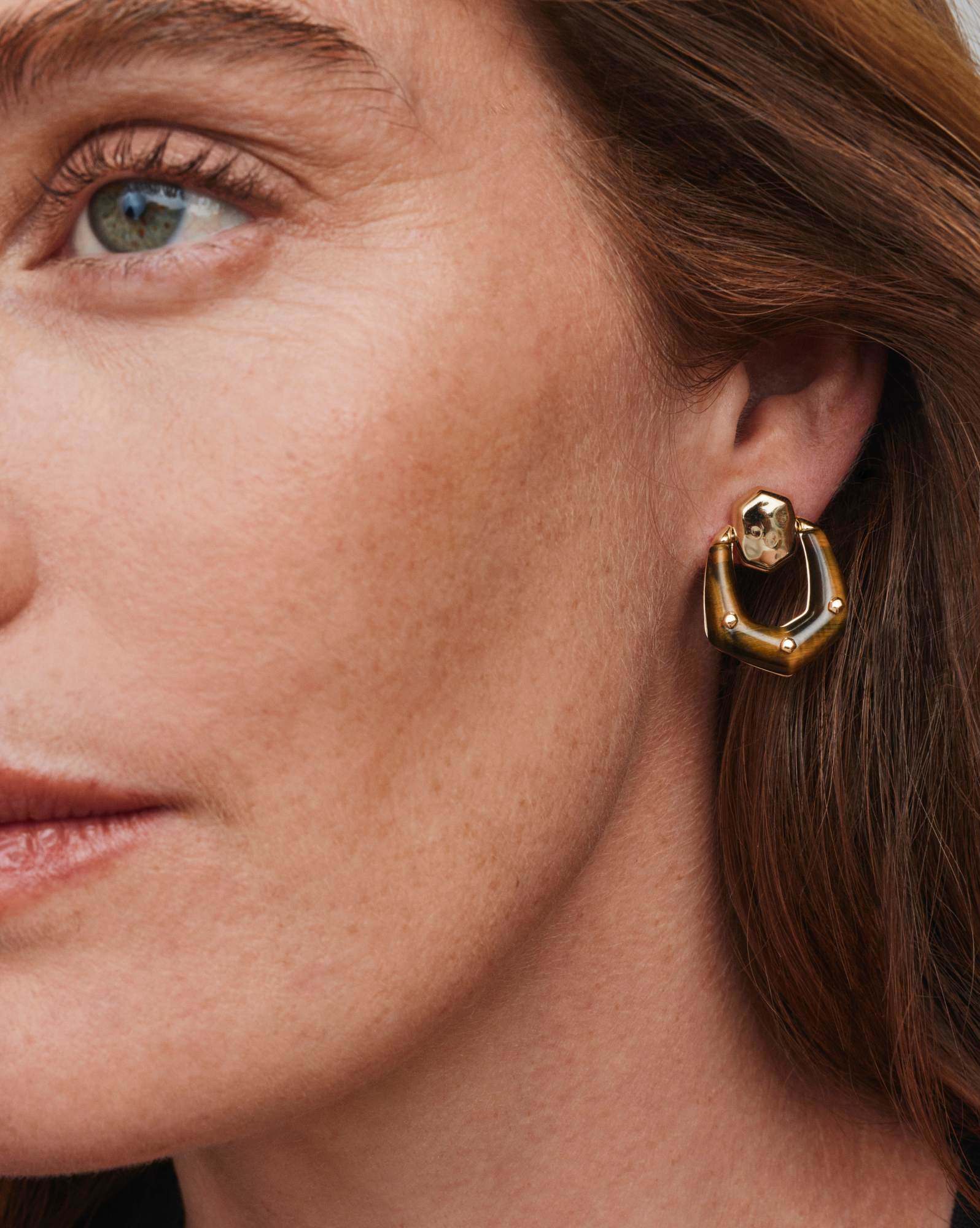 Embry Gold Open Frame Earrings