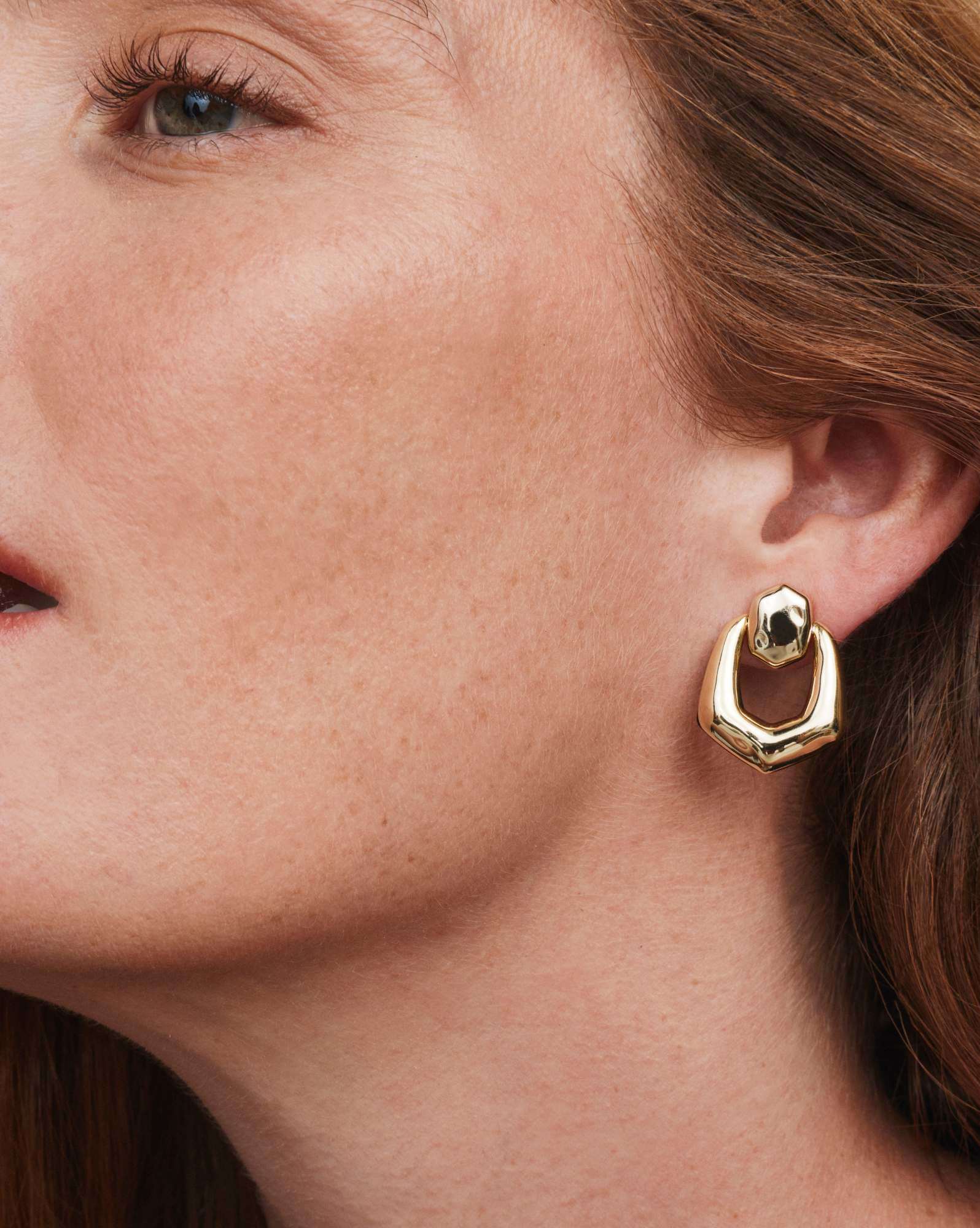 Embry Gold Open Frame Earrings
