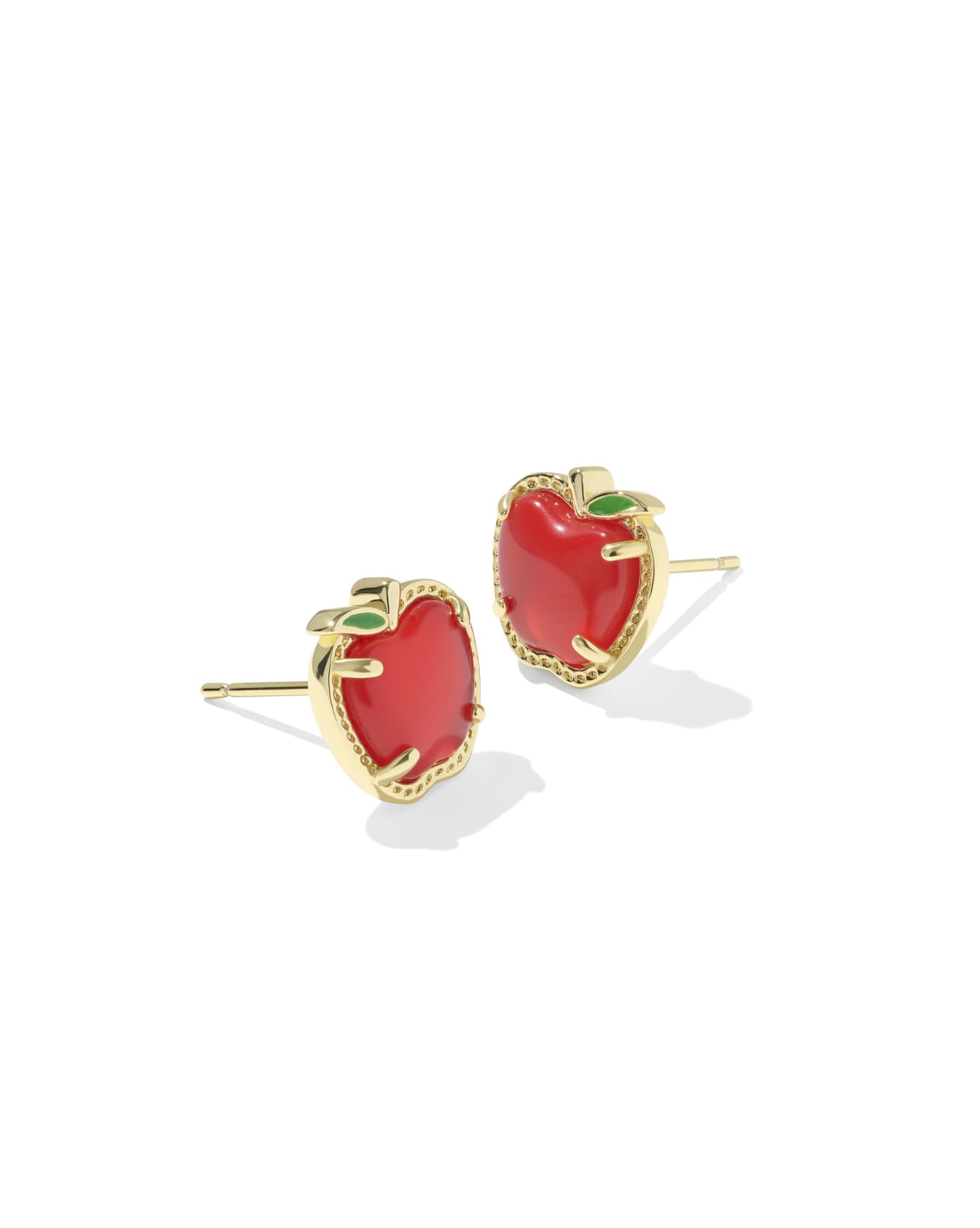Apple Gold Stud Earrings