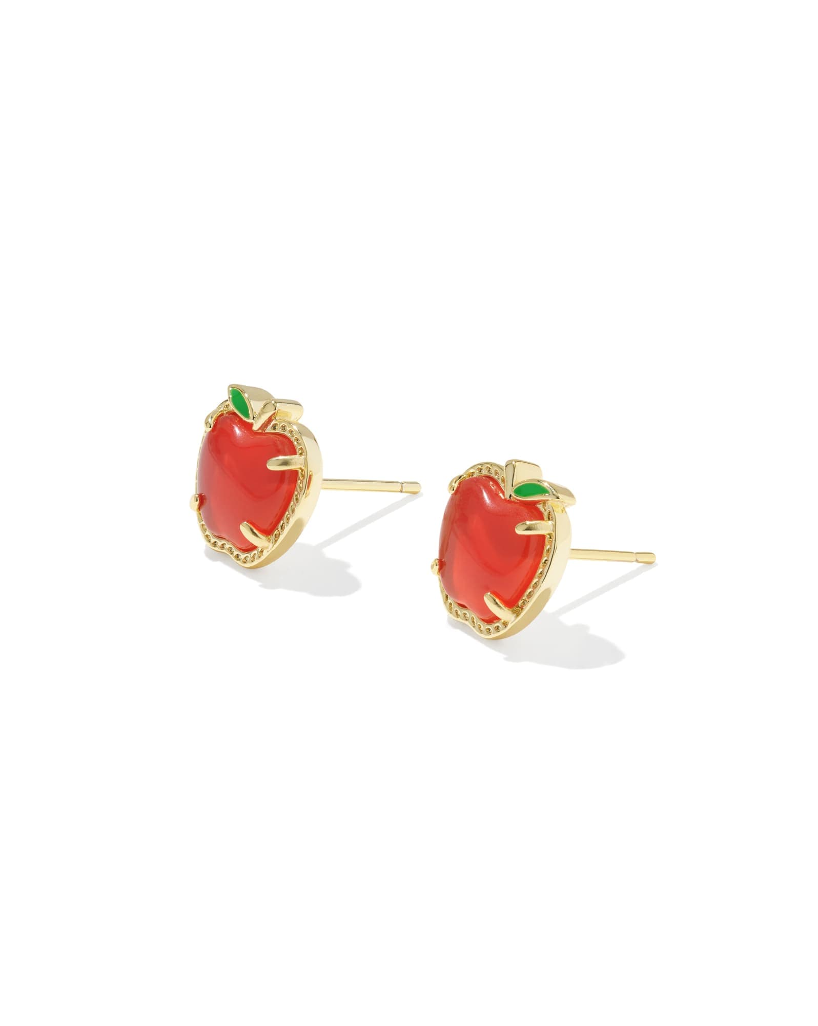 Apple Gold Stud Earrings
