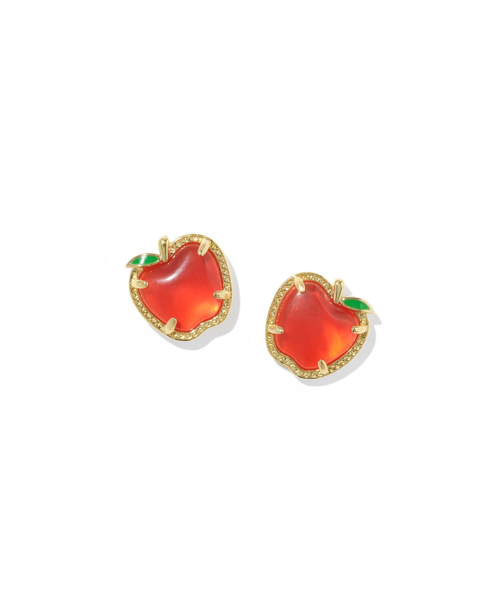 Apple Gold Stud Earrings
