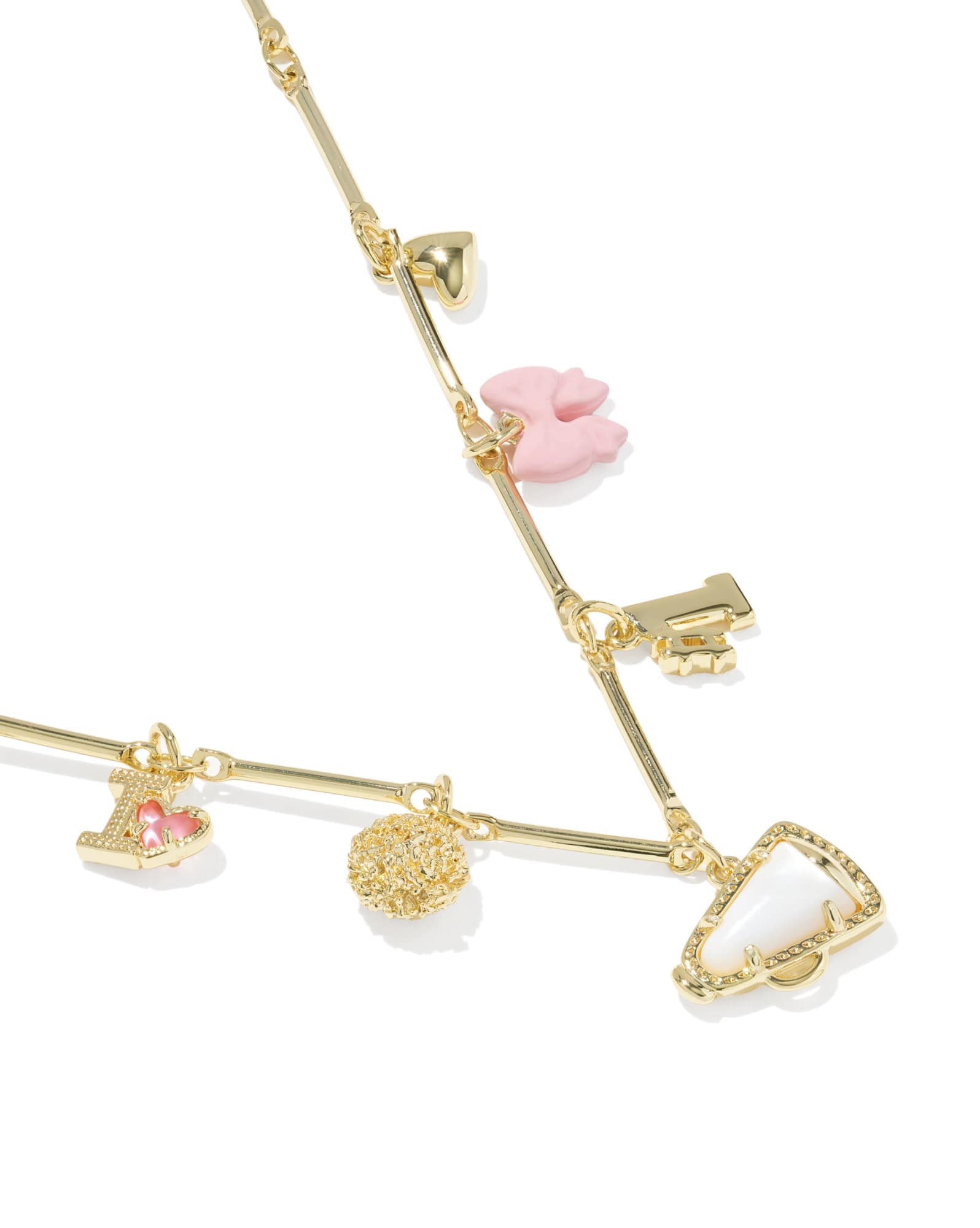 Cheer Gold Charm Necklace