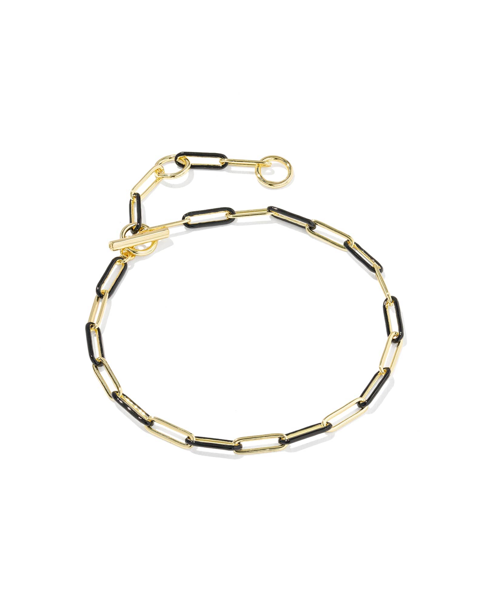 Courtney Enamel Link and Chain Bracelet