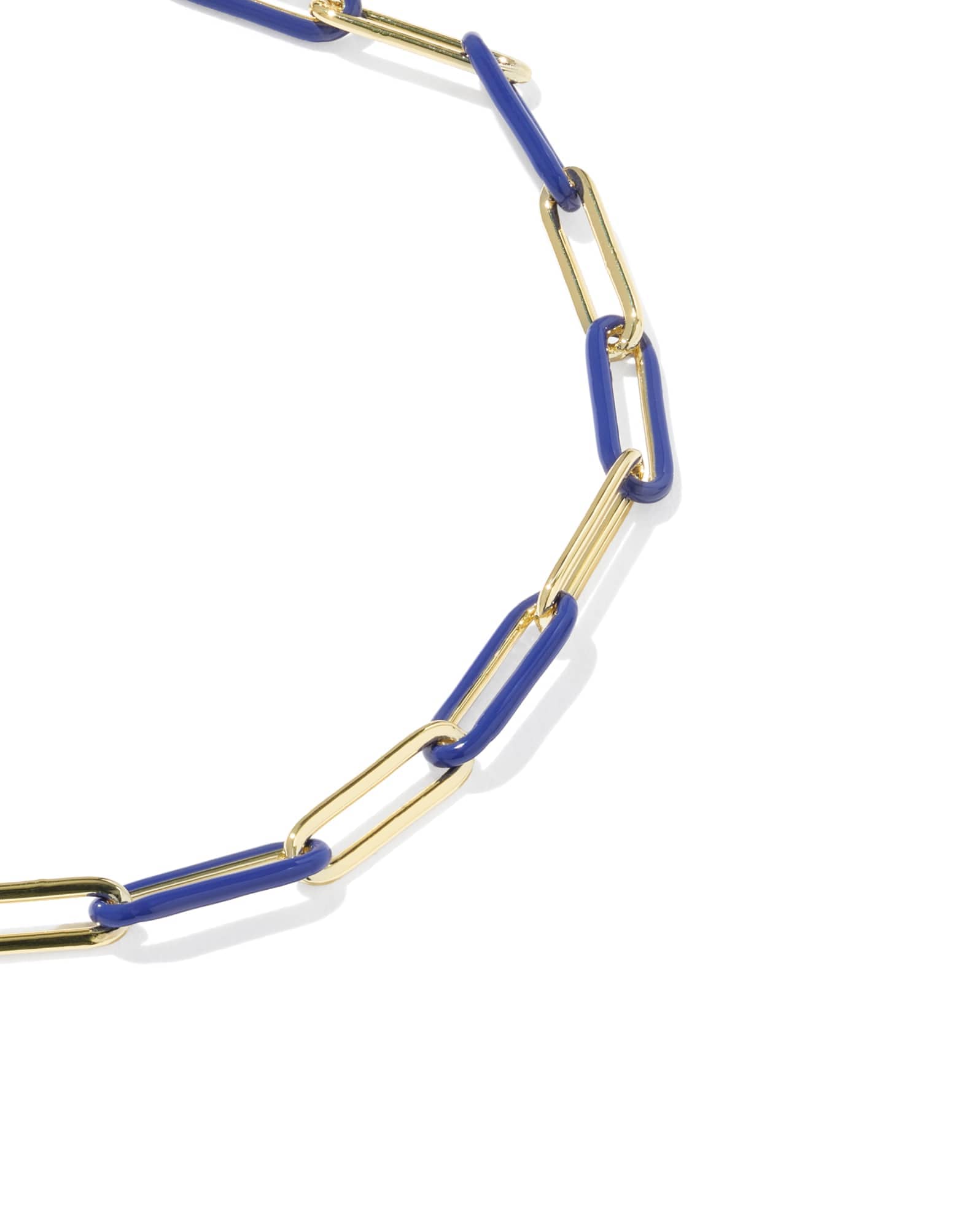 Courtney Gold Enamel Link and Chain Bracelet
