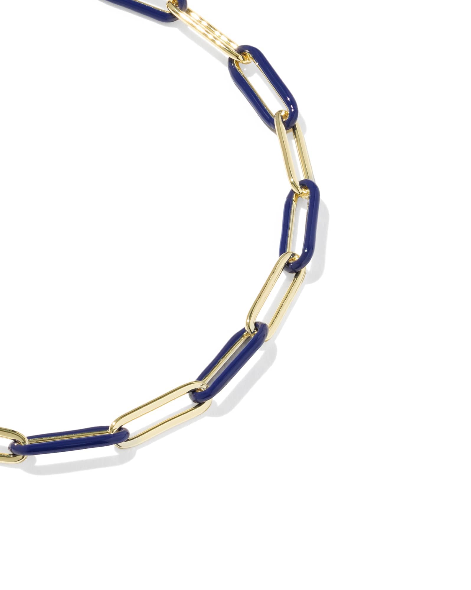 Courtney Gold Enamel Link and Chain Bracelet