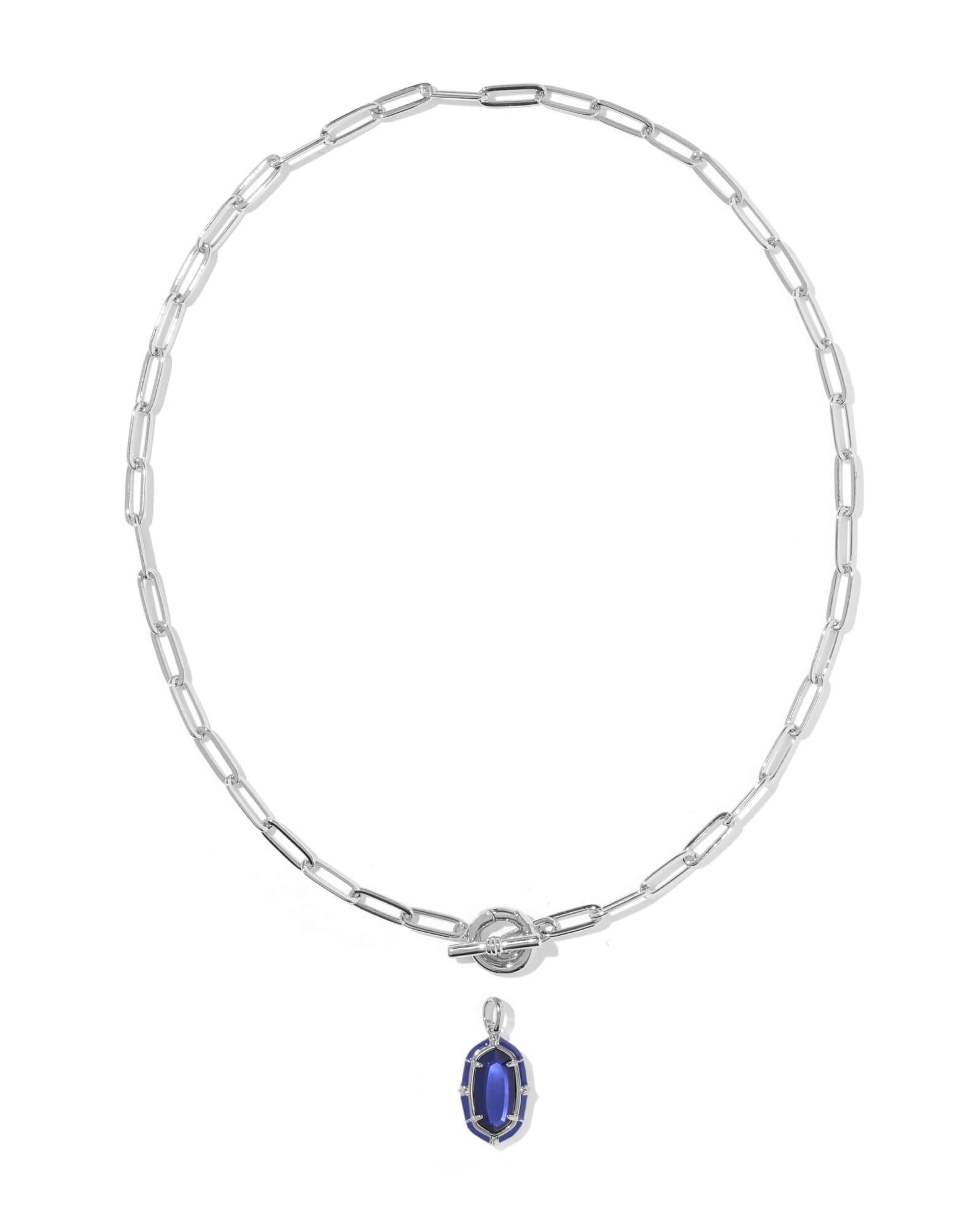 Elisa Enamel Link and Chain Necklace