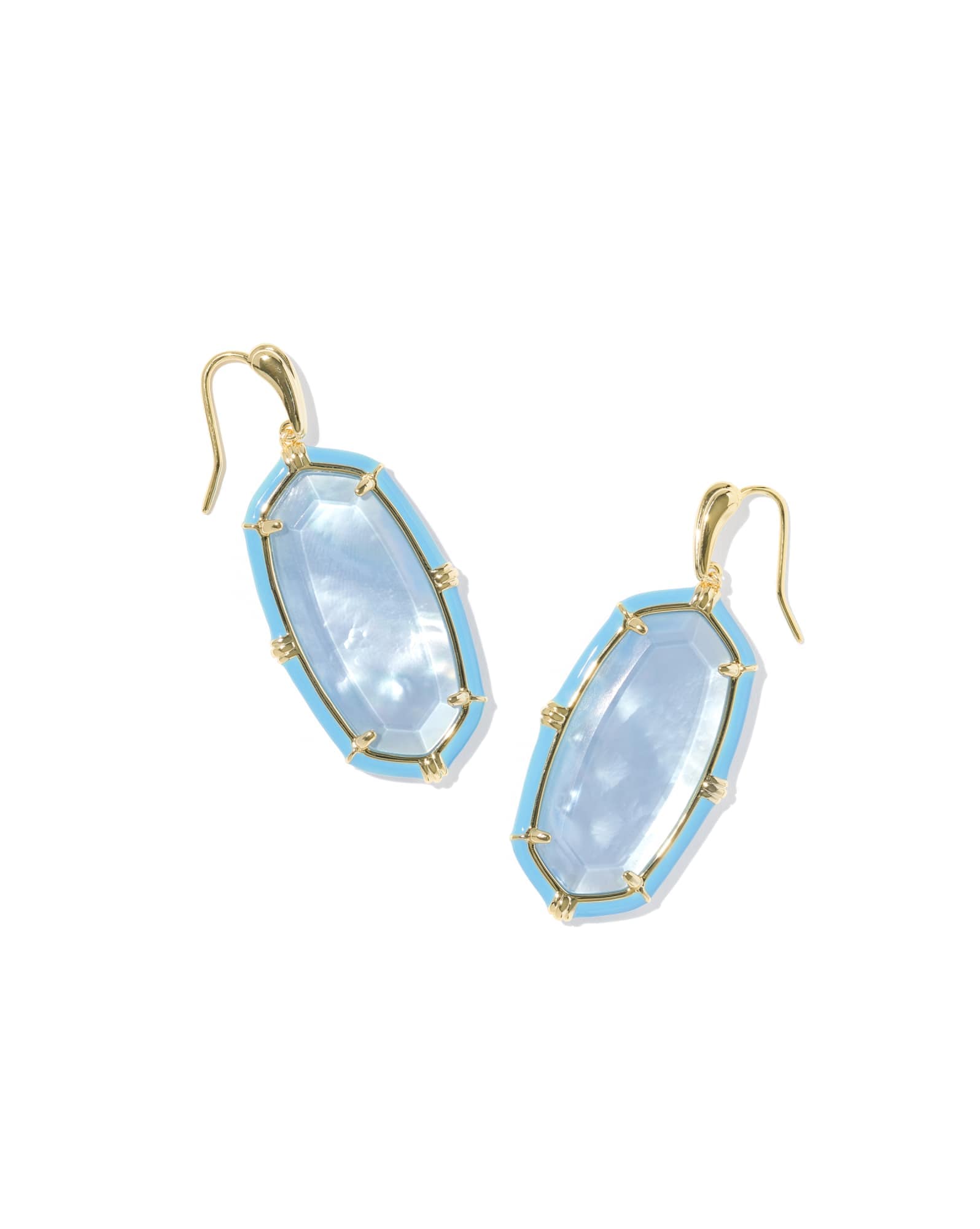 Elle Gold Enamel Drop Earrings