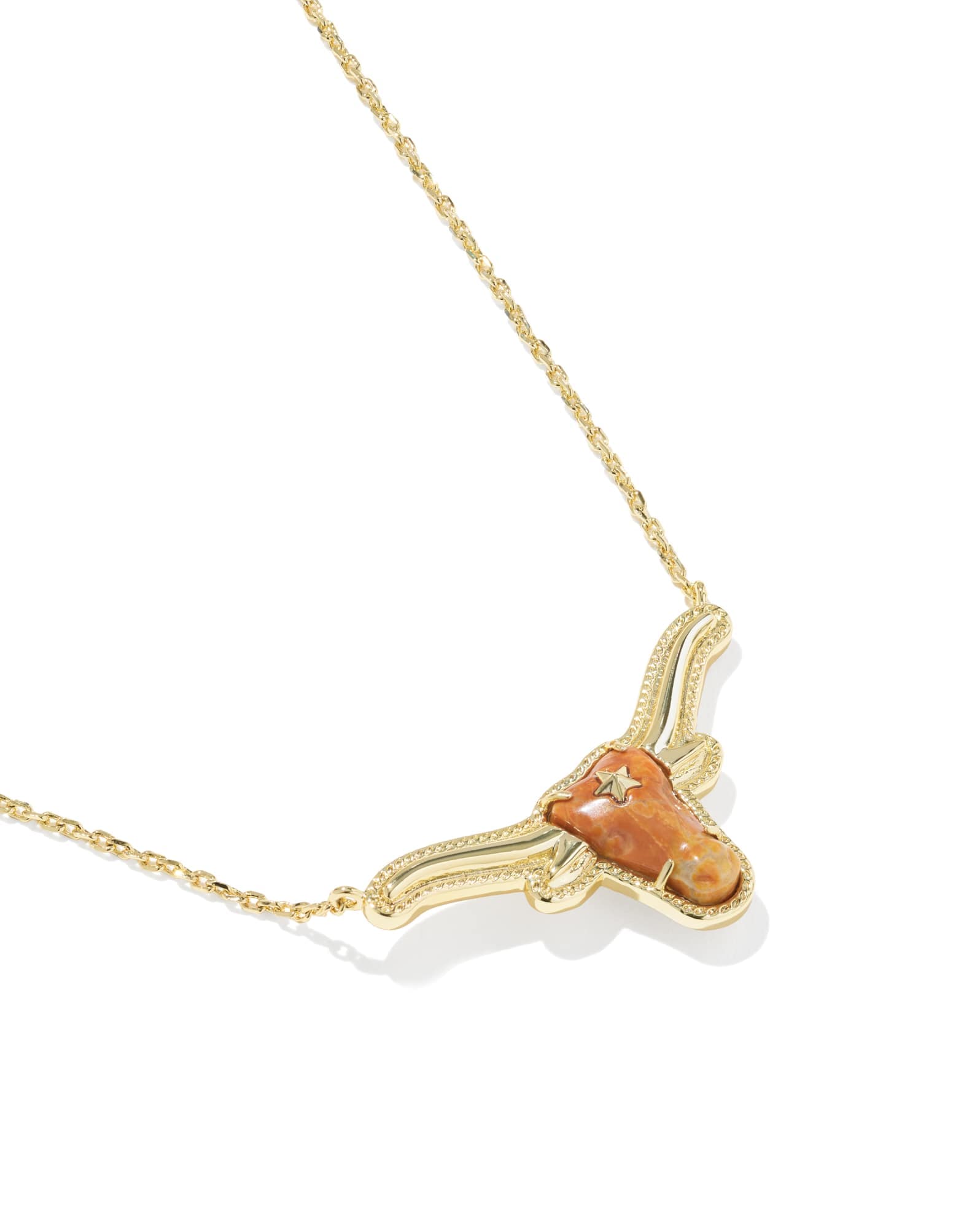 Longhorn Gold Short Pendant Necklace