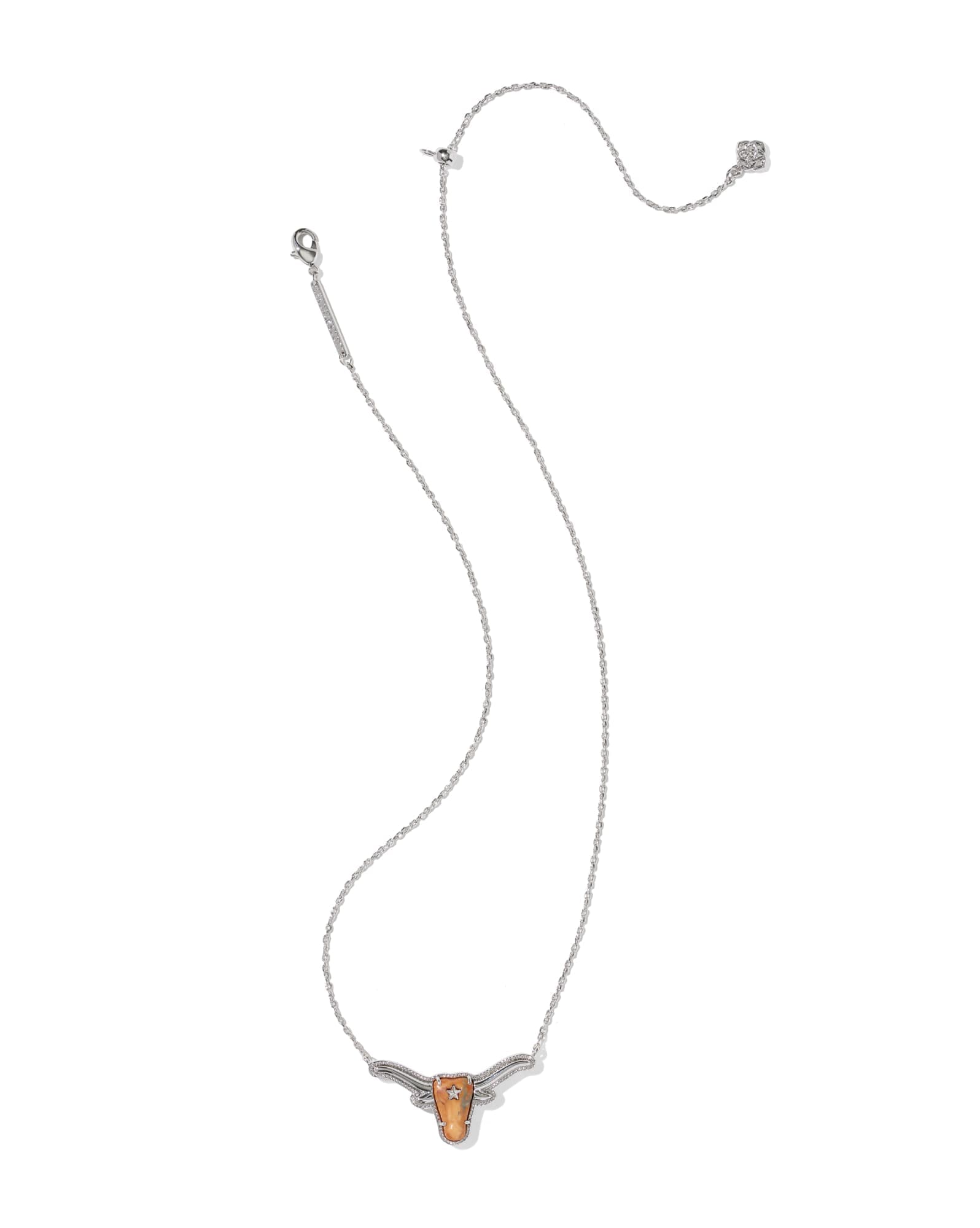 Longhorn Silver Short Pendant Necklace