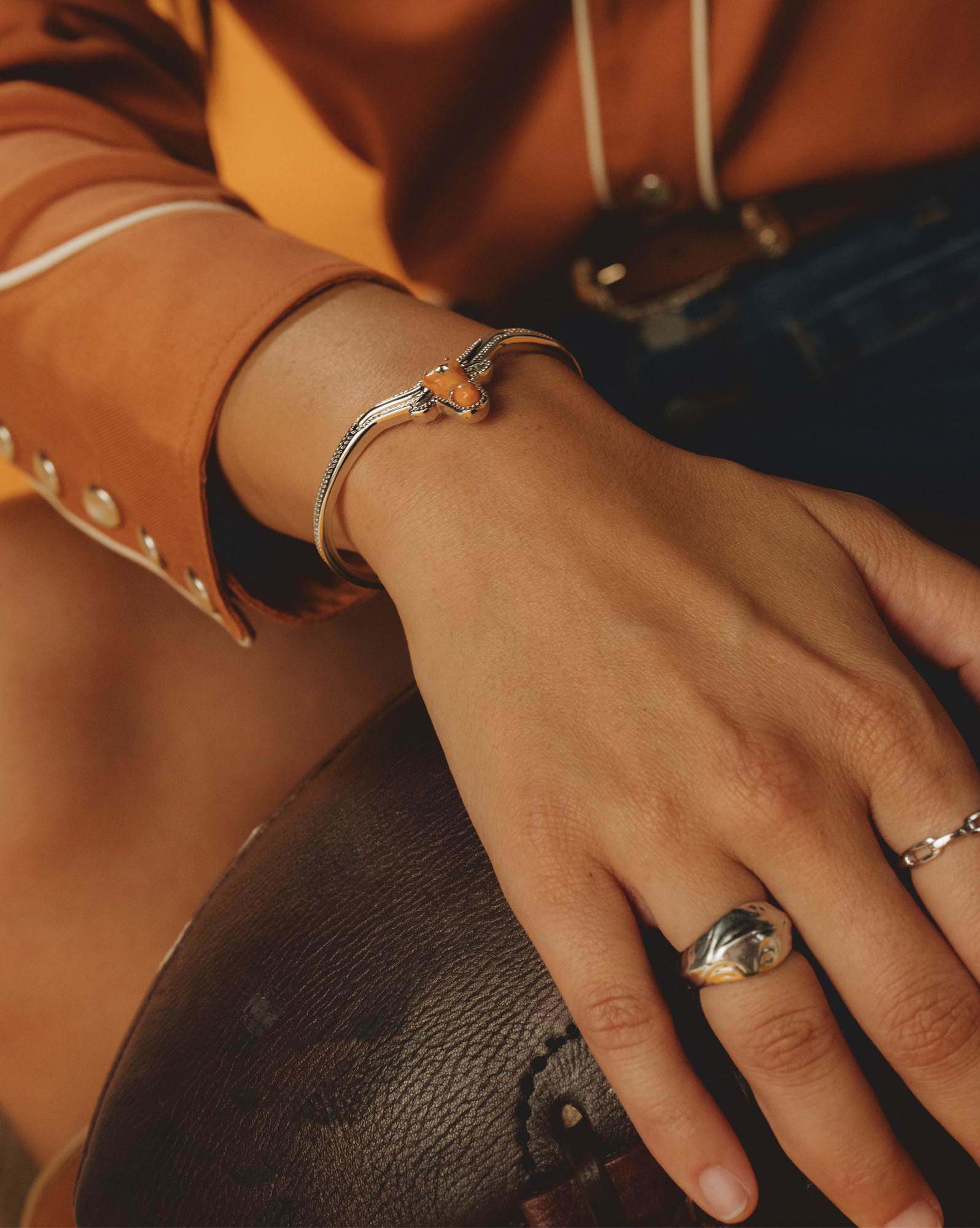 Longhorn Silver Cuff Bracelet