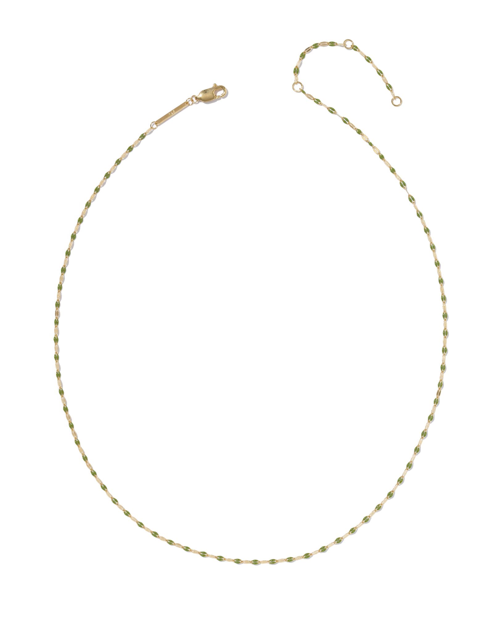Enamel Mirror 18k Gold Vermeil Chain Necklace