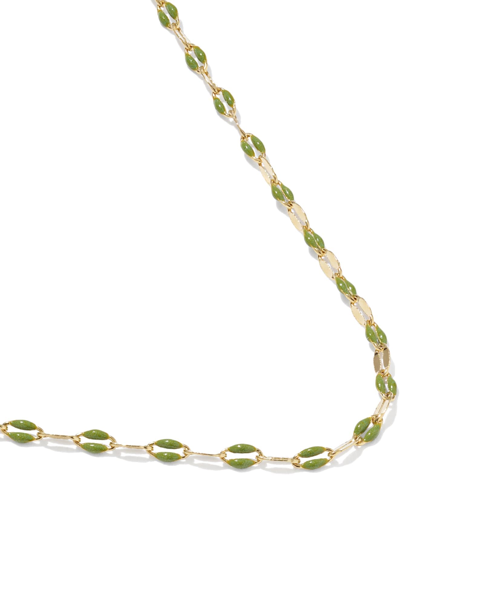 Enamel Mirror 18k Gold Vermeil Chain Necklace