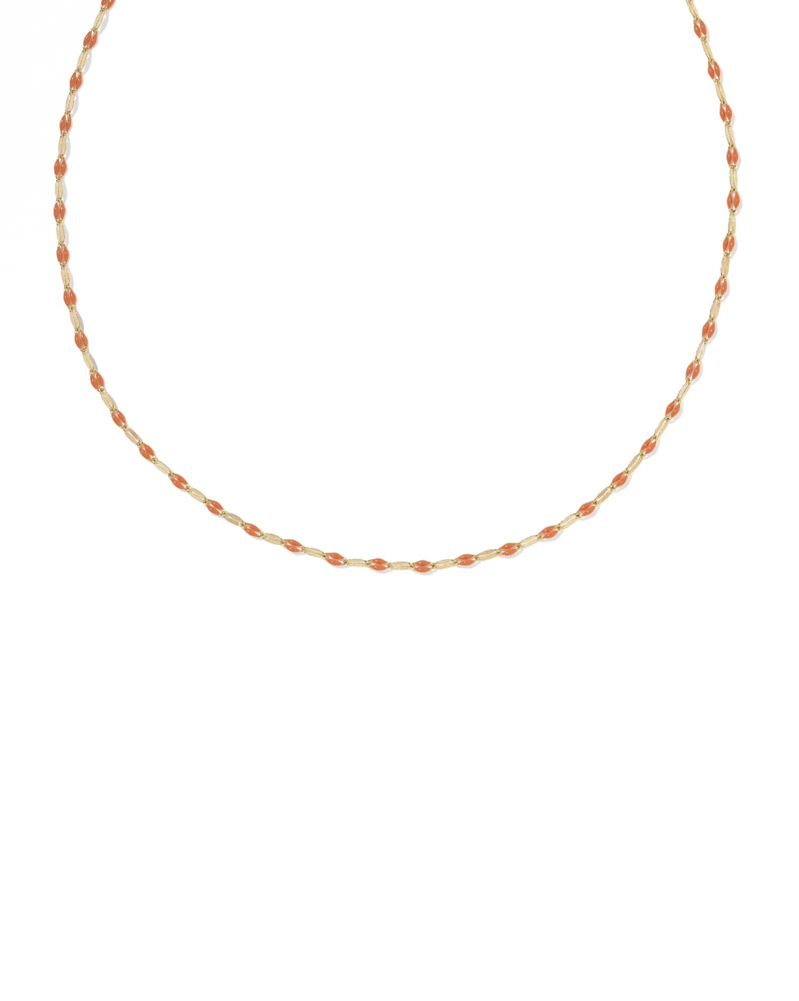Enamel Mirror 18k Gold Vermeil Chain Necklace