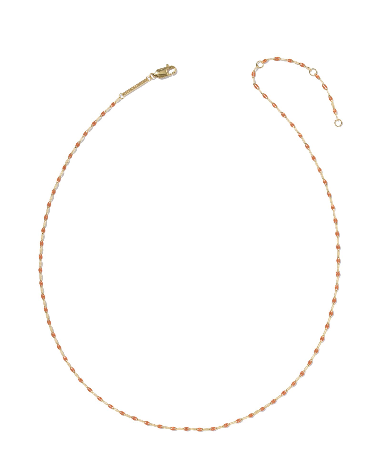 Enamel Mirror 18k Gold Vermeil Chain Necklace