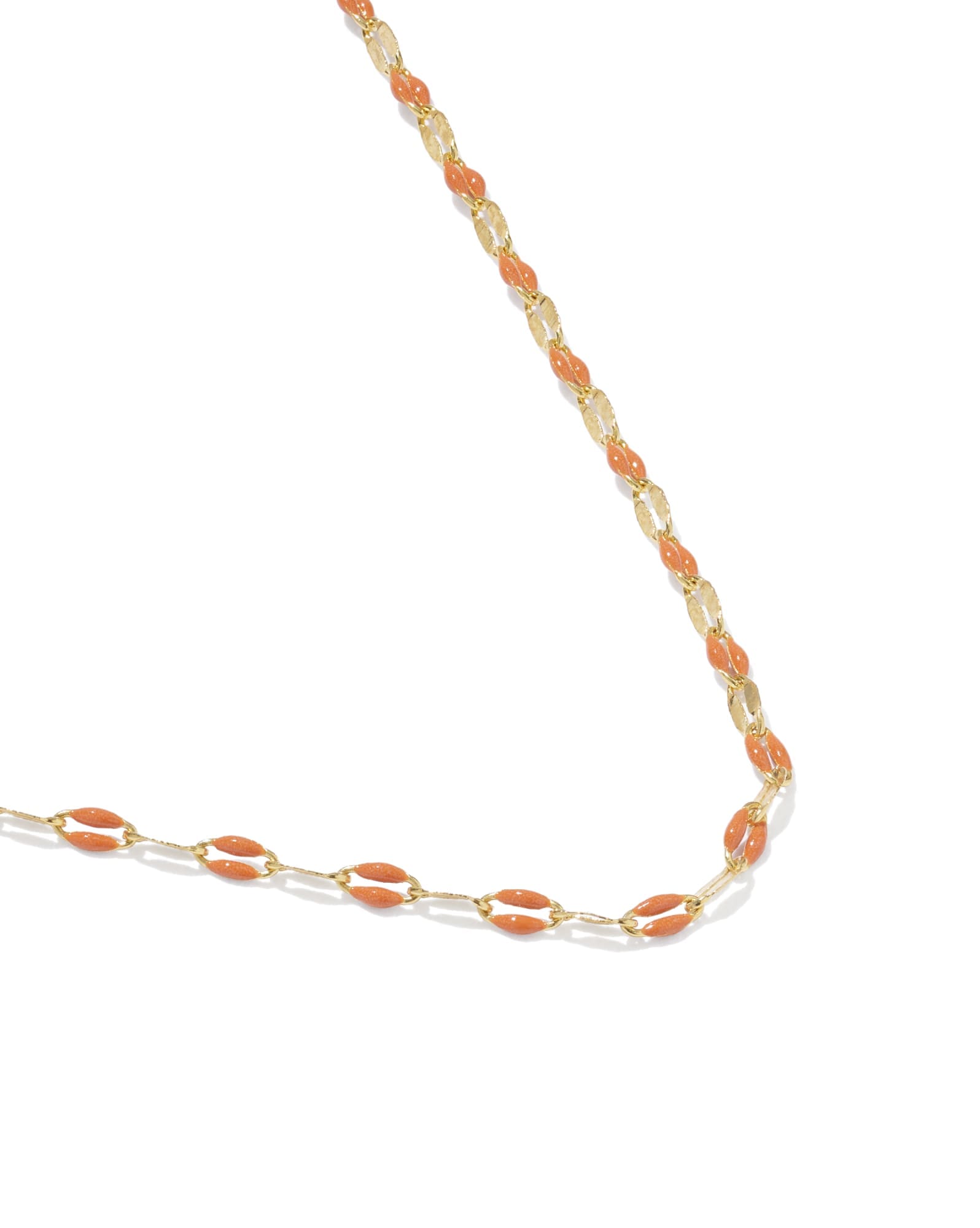 Enamel Mirror 18k Gold Vermeil Chain Necklace